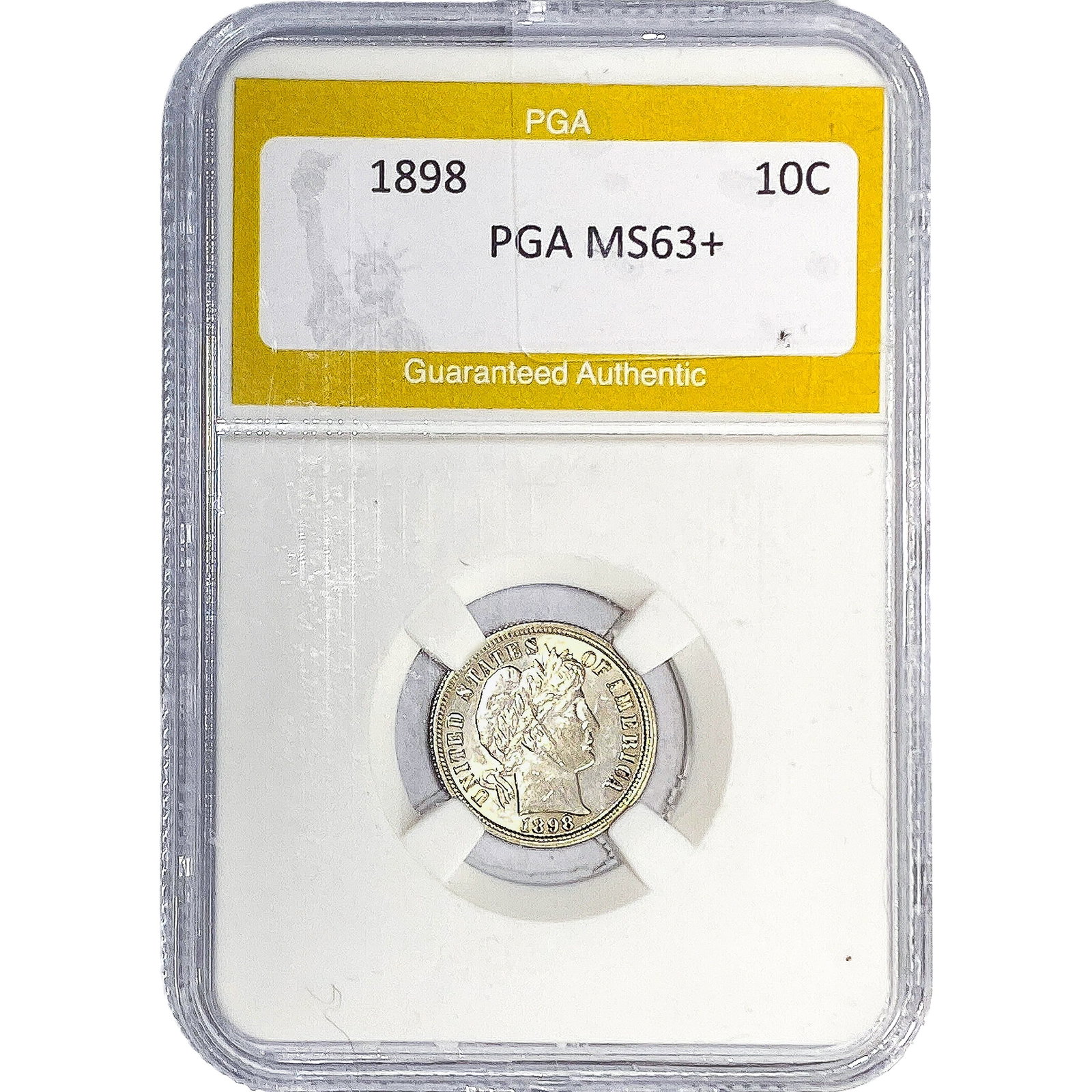 1898 Barber Dime PGA MS63+: 1898 Barber Dime PGA MS63+