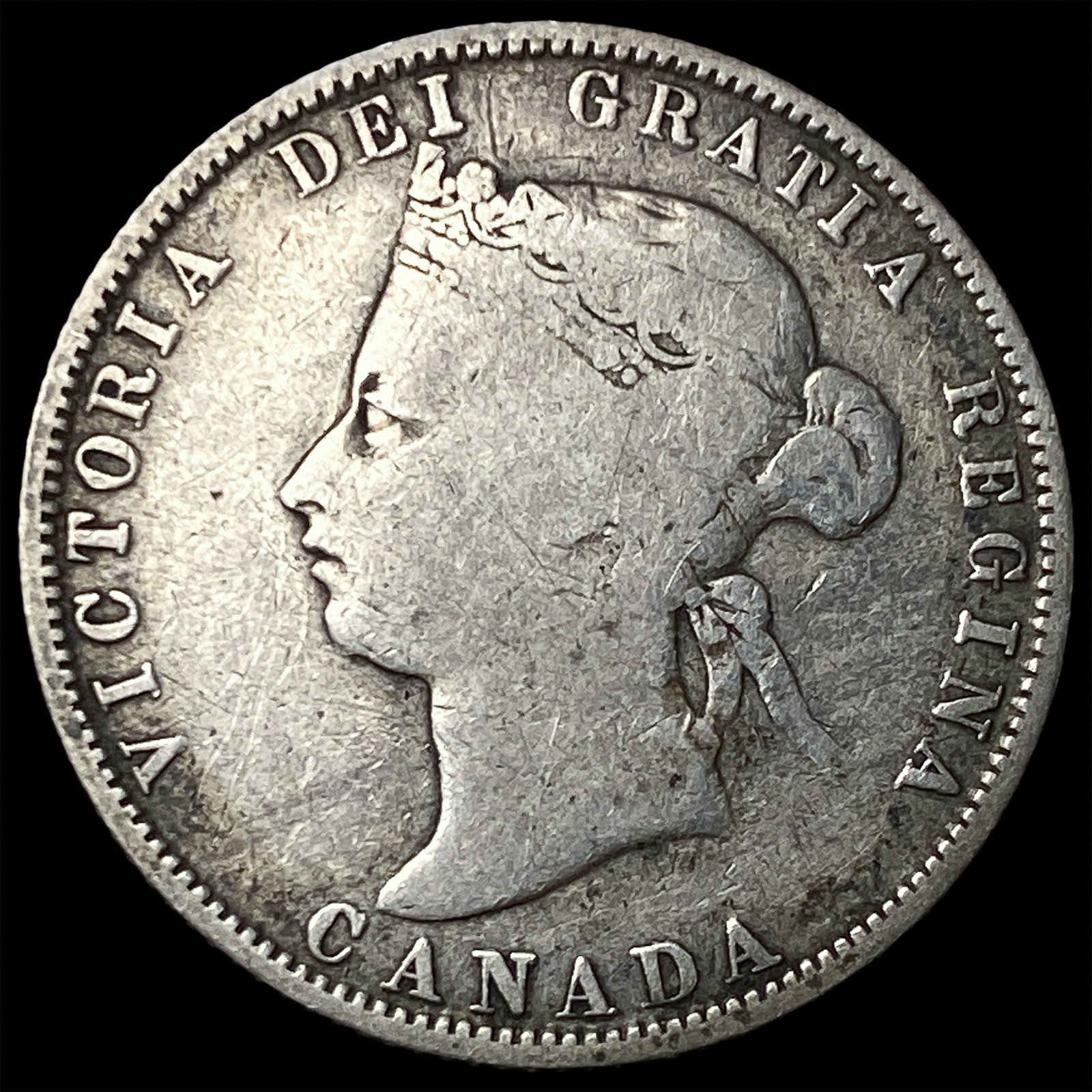 1874-H Canada Silver 25 Cents NICELY CIRCULATED: 1874-H Canada Silver 25 Cents NICELY CIRCULATED