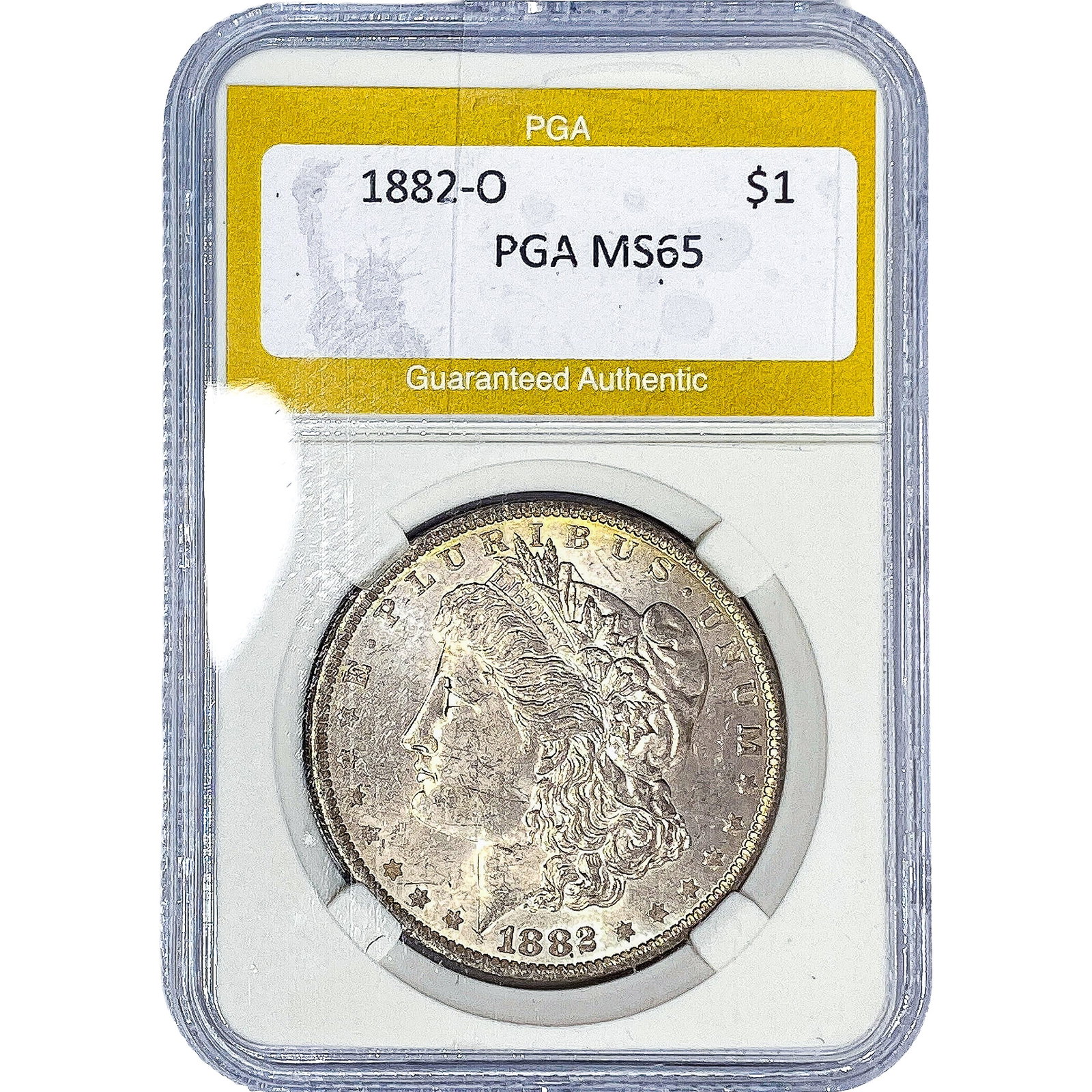 1882-O Morgan Silver Dollar PGA MS65: 1882-O Morgan Silver Dollar PGA MS65