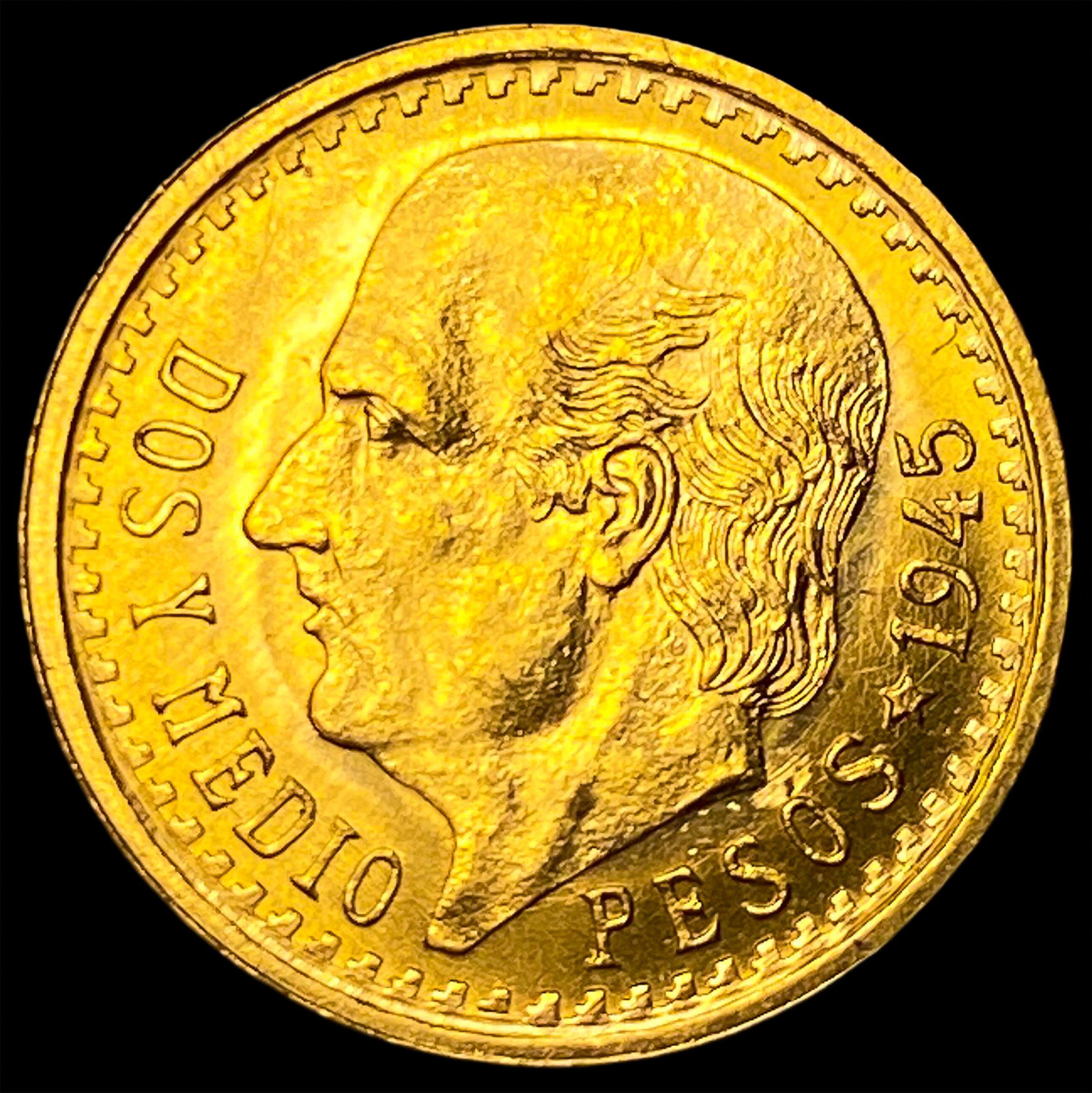 1945 Mexico Gold 2 1/2 Pesos CHOICE BU (1 of 2)