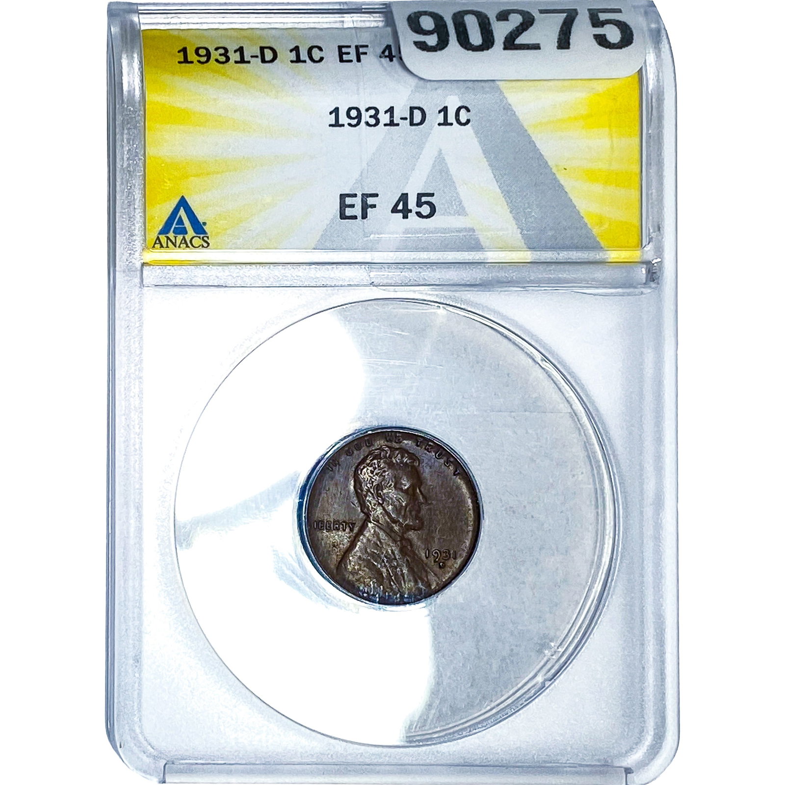 1931-D Wheat Cent ANACS EF45 (1 of 2)