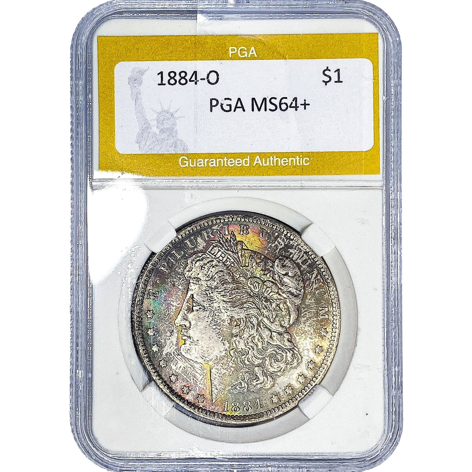 1884-O Morgan Silver Dollar PGA MS64+: 1884-O Morgan Silver Dollar PGA MS64+