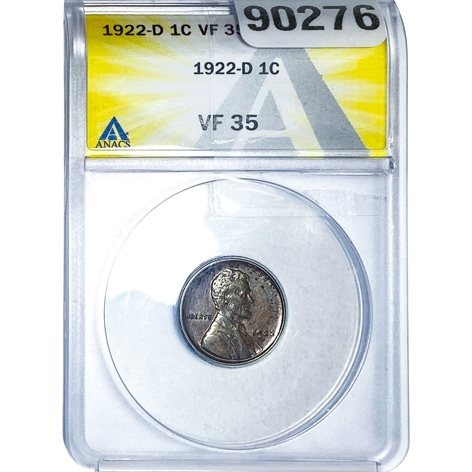 1922-D Wheat Cent ANACS VF35: 1922-D Wheat Cent ANACS VF35