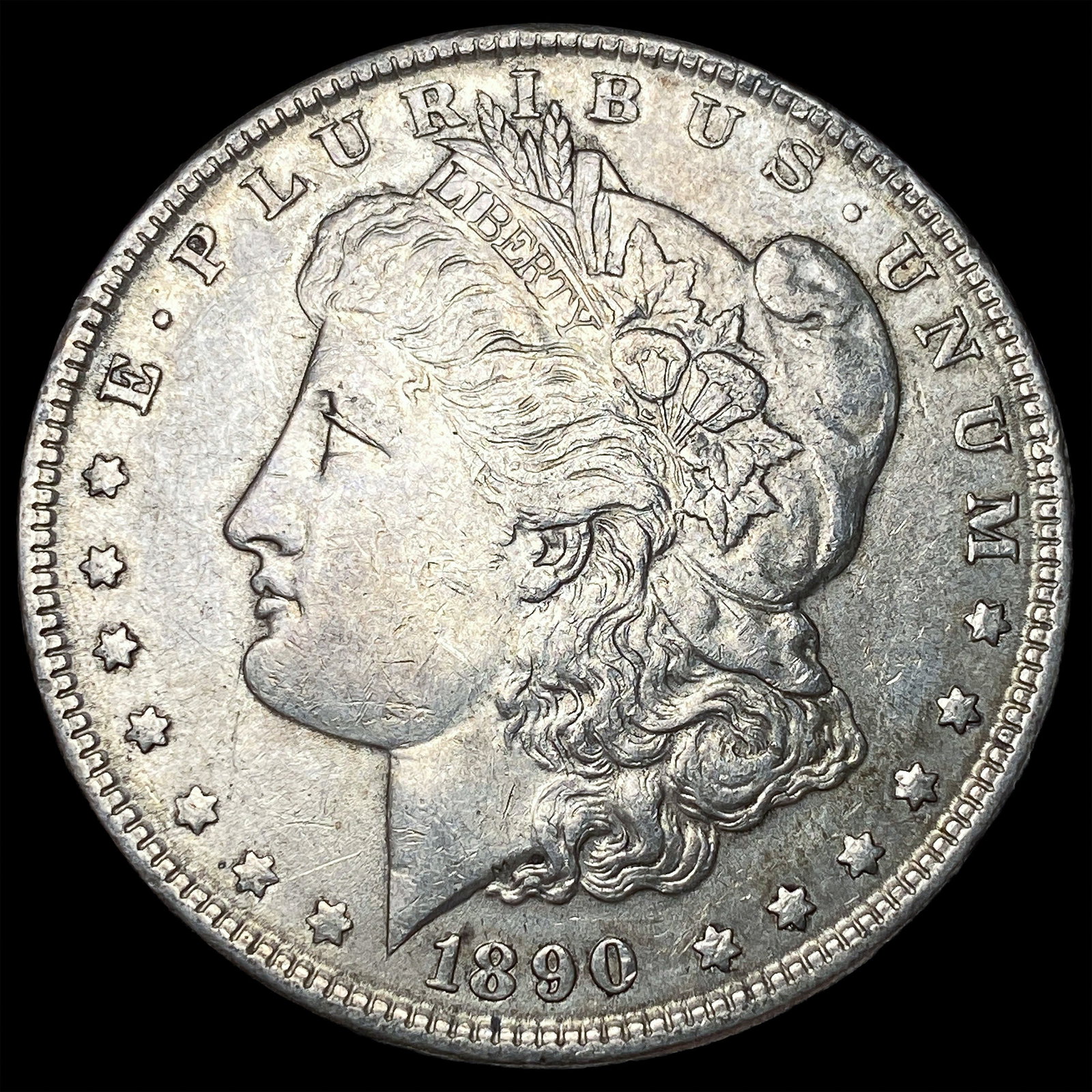 1890-CC Silver Morgan Dollar CLOSELY UNCIRCULATED: 1890-CC Silver Morgan Dollar CLOSELY UNCIRCULATED