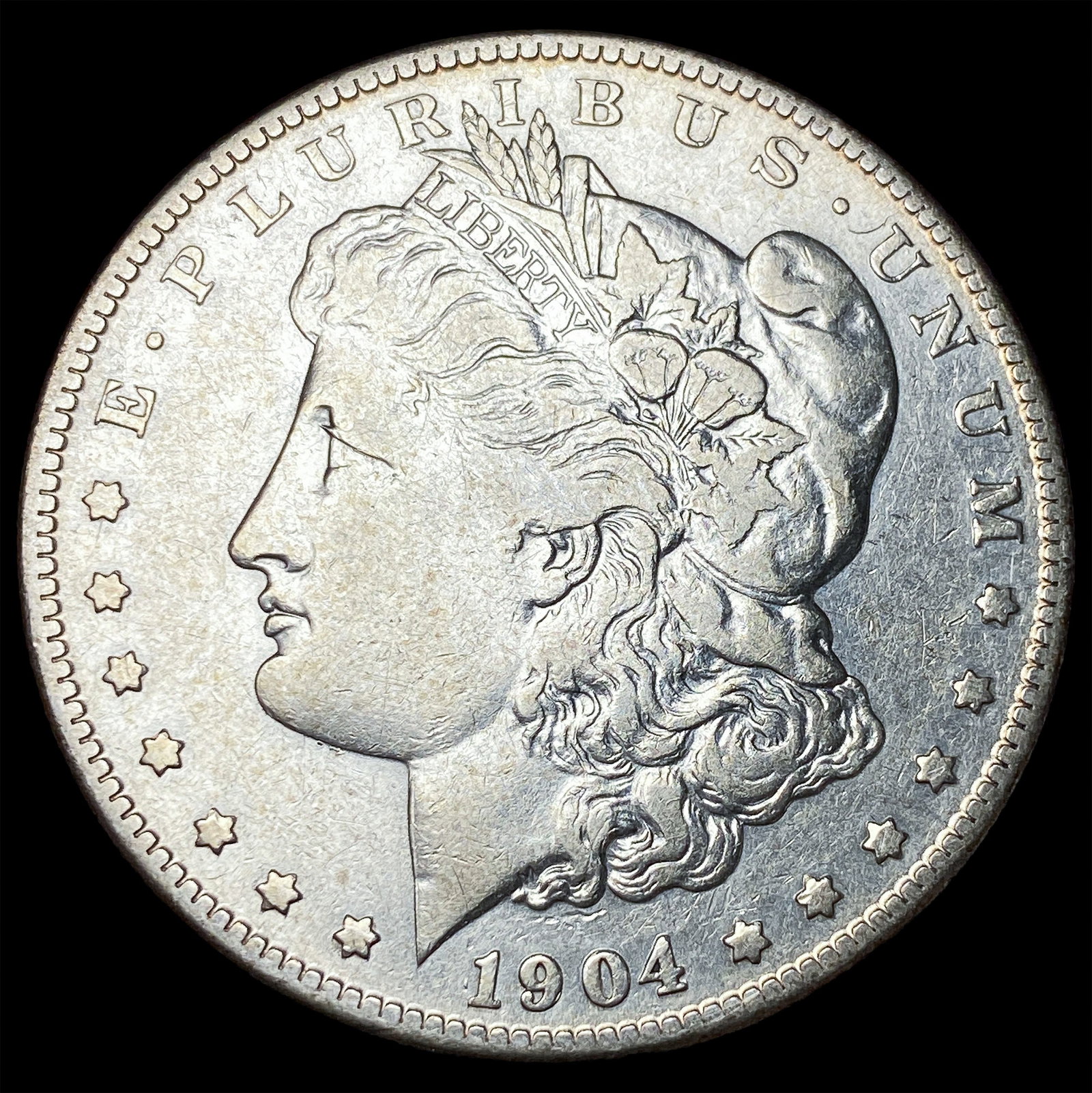 1904-S Silver Morgan Dollar ABOUT UNCIRCULATED: 1904-S Silver Morgan Dollar ABOUT UNCIRCULATED