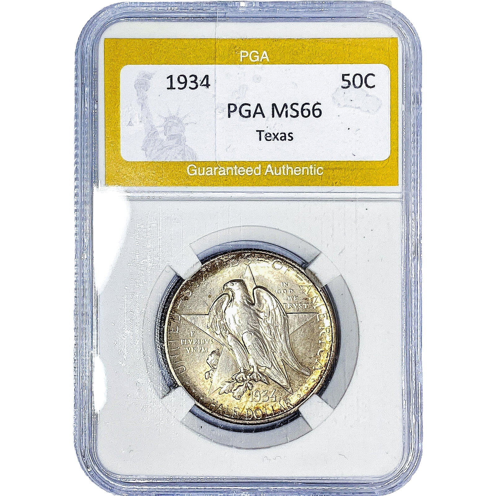 1934 Texas Half Dollar PGA MS66: 1934 Texas Half Dollar PGA MS66