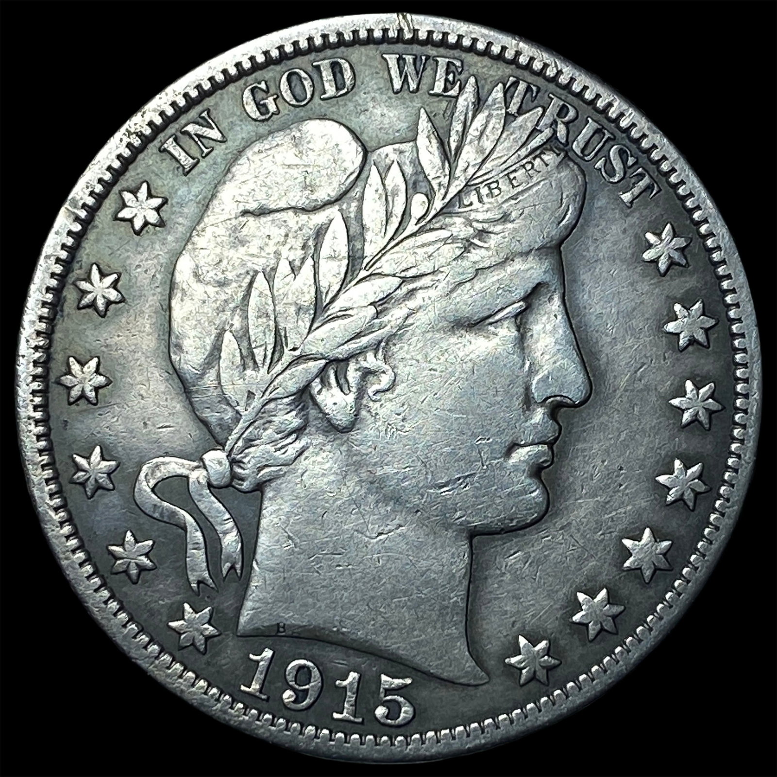 1915-S Silver Barber Half Dollar NEARLY UNCIRCULATED (1 of 2)