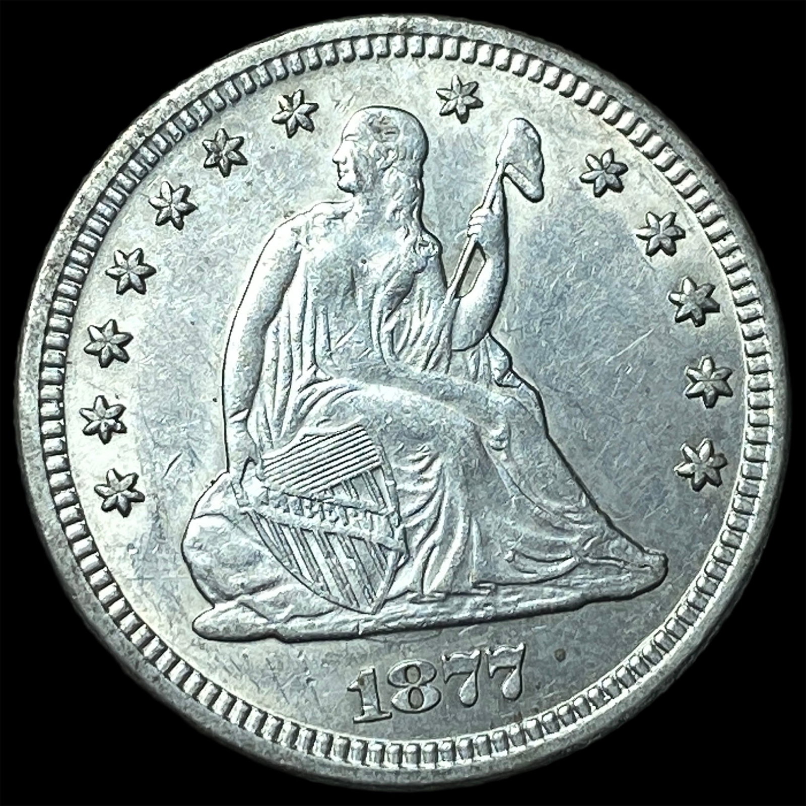 1877 Seated Liberty Quarter UNCIRCULATED (1 of 2)