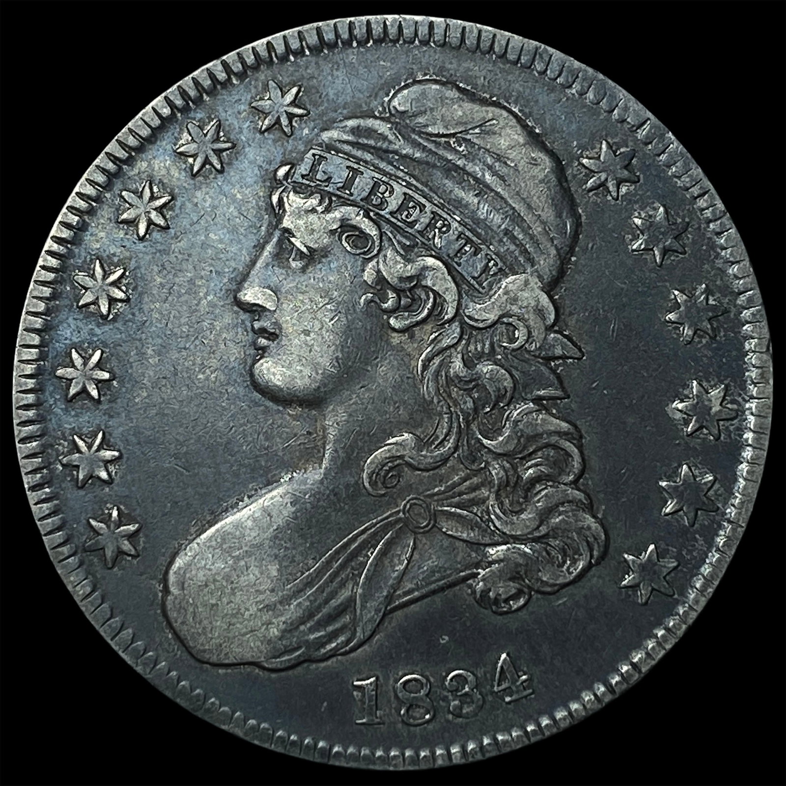 1834 Capped Bust Half Dollar NEARLY UNCIRCULATED: 1834 Capped Bust Half Dollar NEARLY UNCIRCULATED
