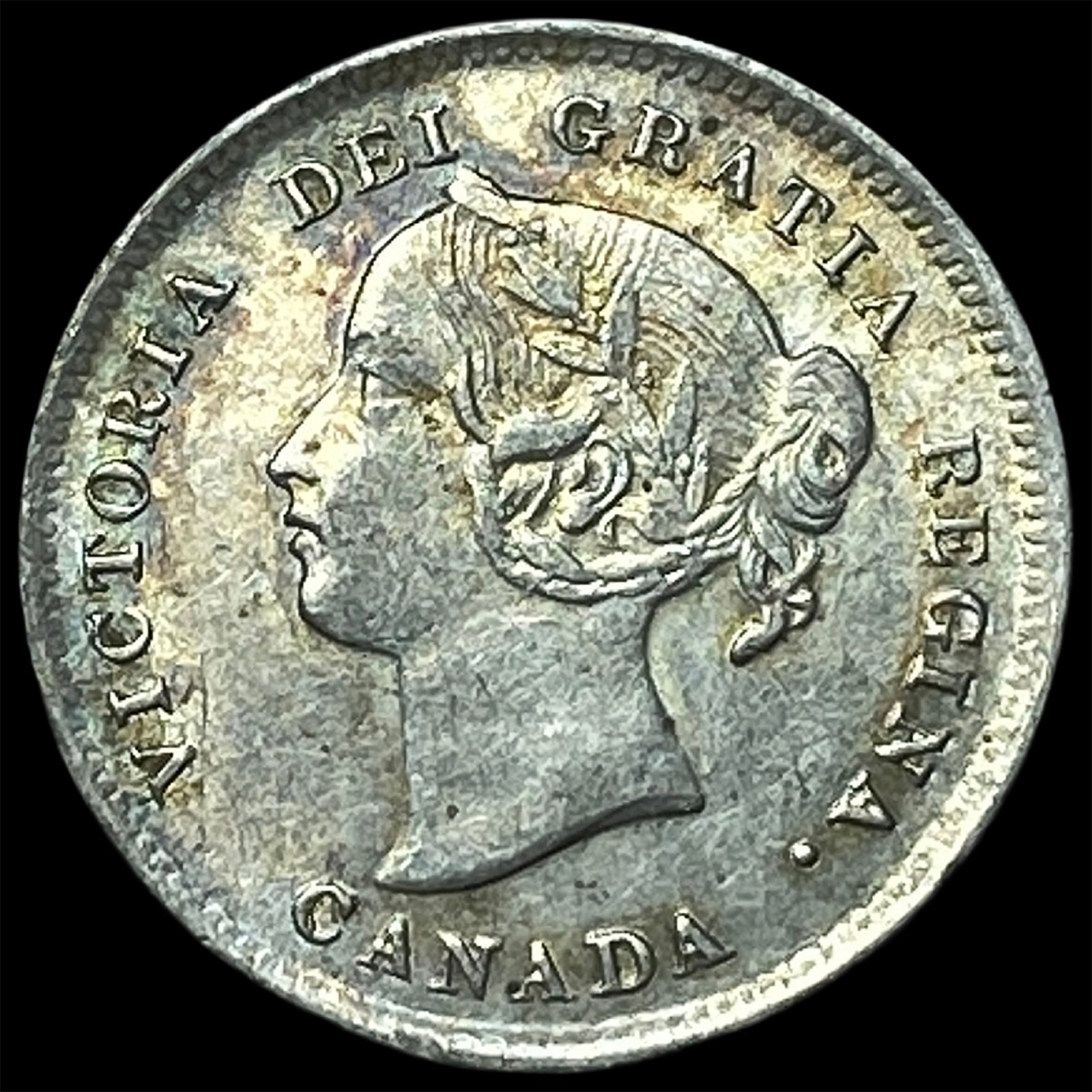 1901 Canada Silver 5 Cents CHOICE AU: 1901 Canada Silver 5 Cents CHOICE AU