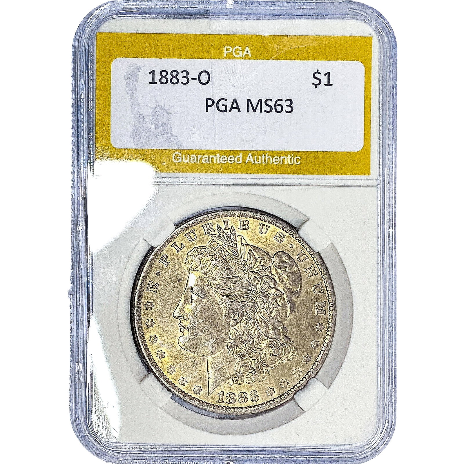 1883-O Morgan Silver Dollar PGA MS63: 1883-O Morgan Silver Dollar PGA MS63