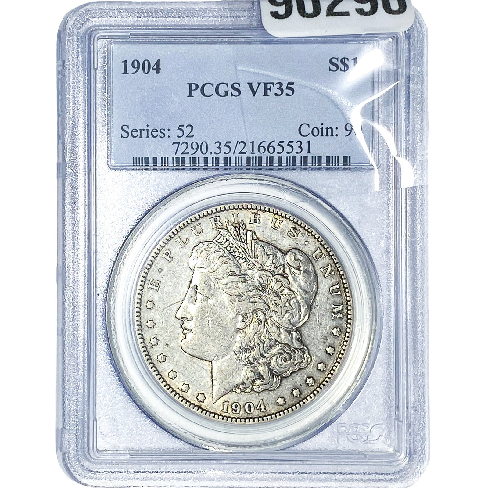 1904 Morgan Silver Dollar PCGS VF35: 1904 Morgan Silver Dollar PCGS VF35