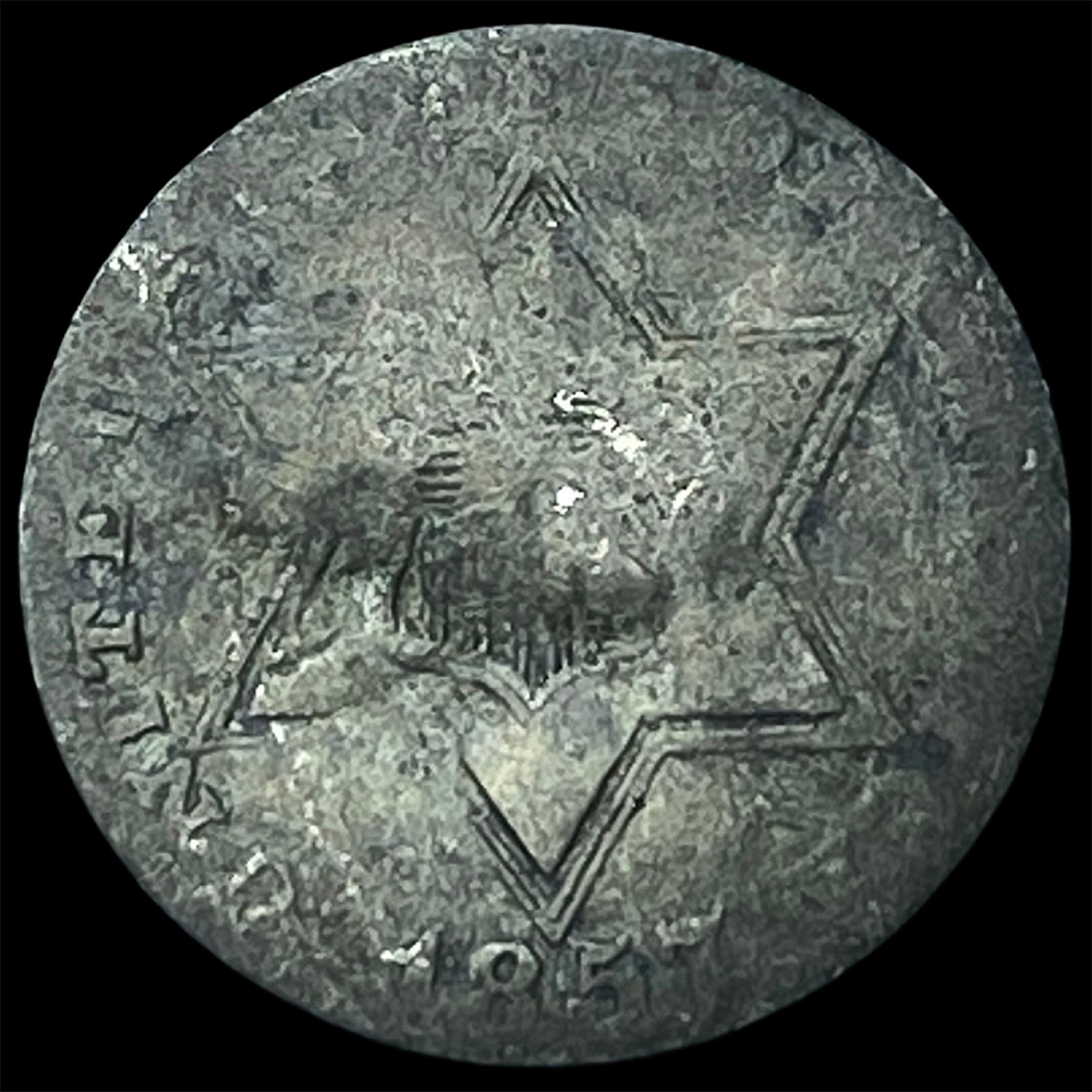 1851 Silver Three-Cent Piece NICELY CIRCULATED: 1851 Silver Three-Cent Piece NICELY CIRCULATED
