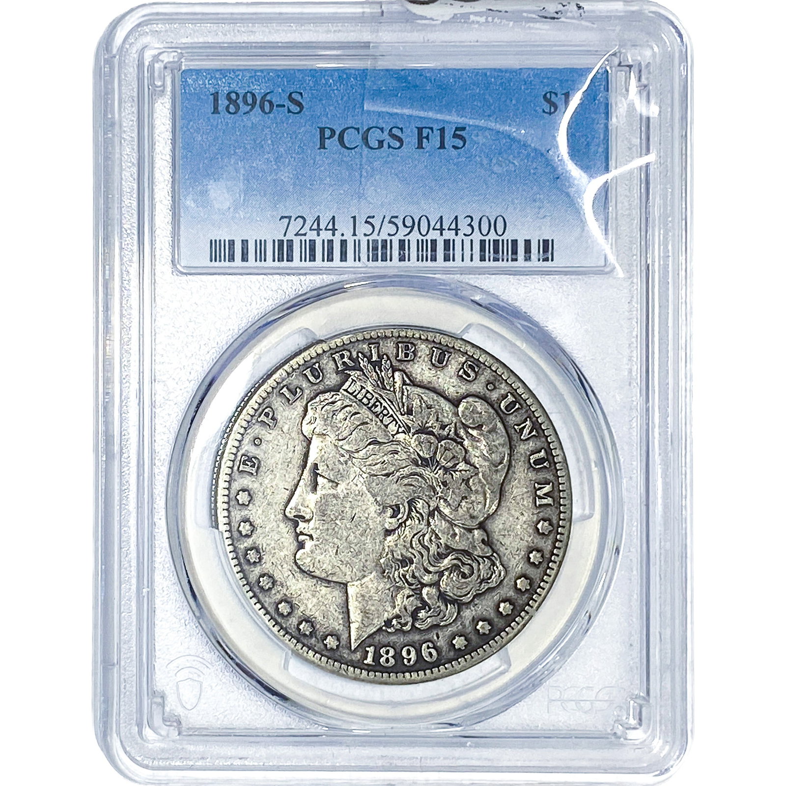 1896-S Morgan Silver Dollar PCGS F15: 1896-S Morgan Silver Dollar PCGS F15