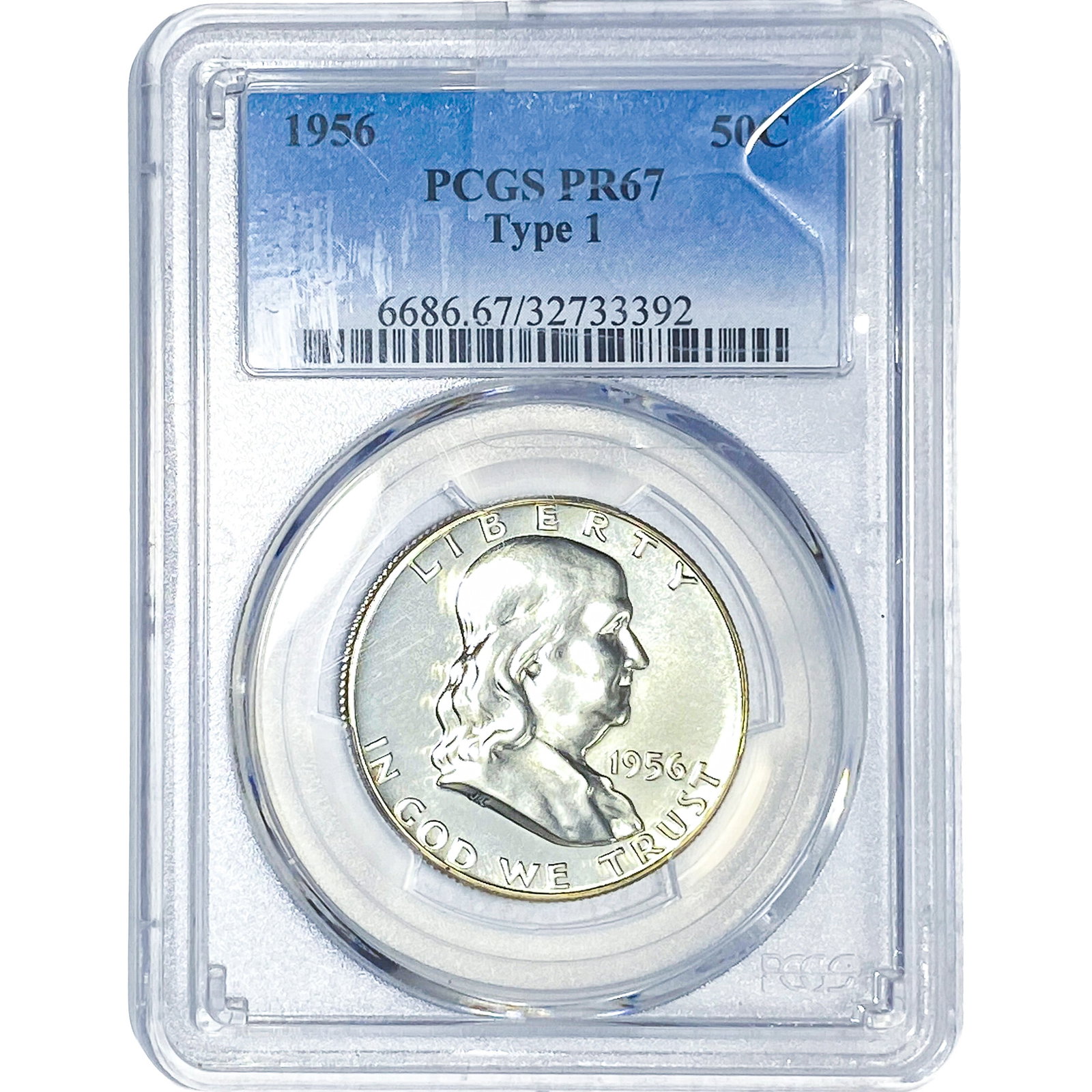 1956 Franklin Half Dollar PCGS PR67: 1956 Franklin Half Dollar PCGS PR67