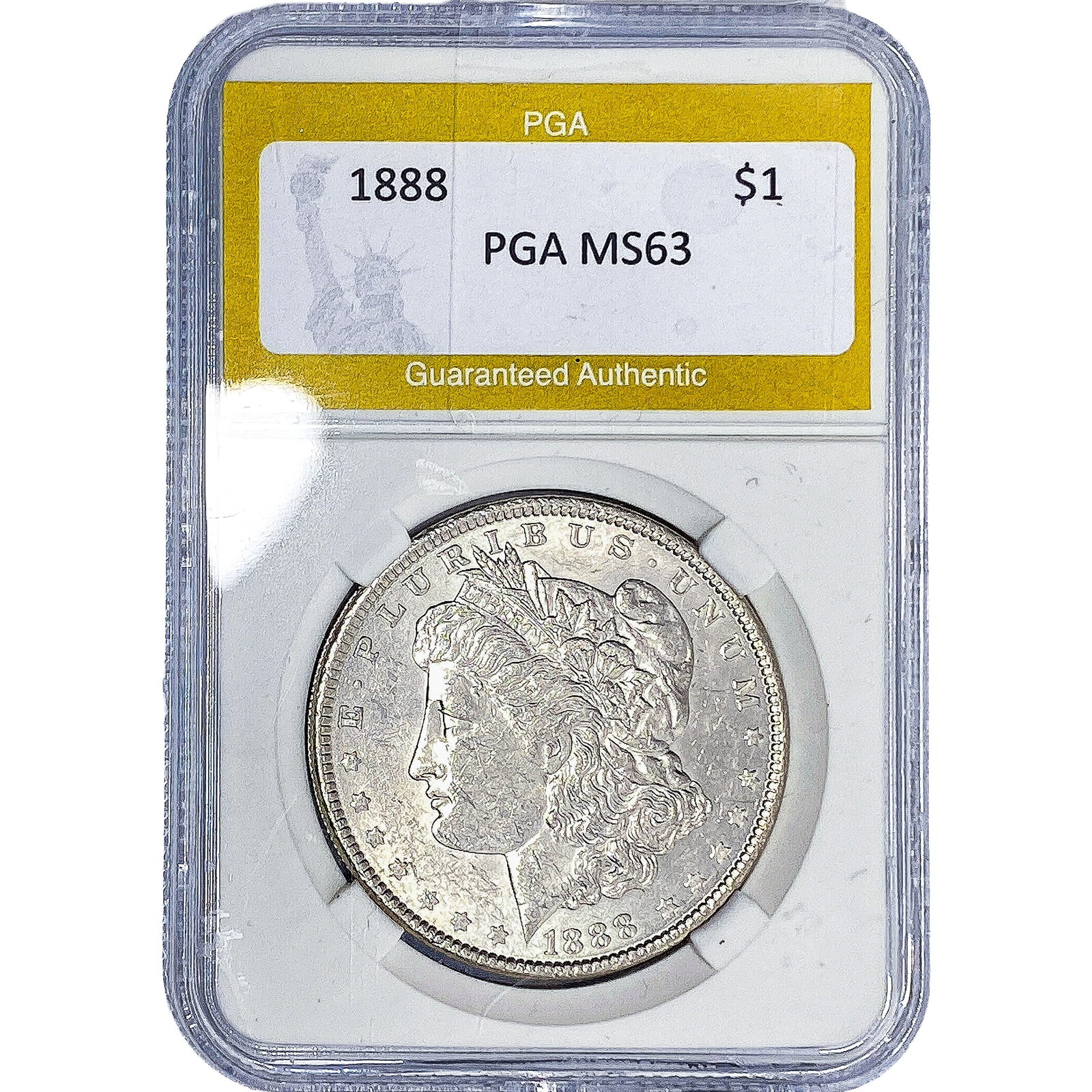 1888 Morgan Silver Dollar PGA MS63: 1888 Morgan Silver Dollar PGA MS63