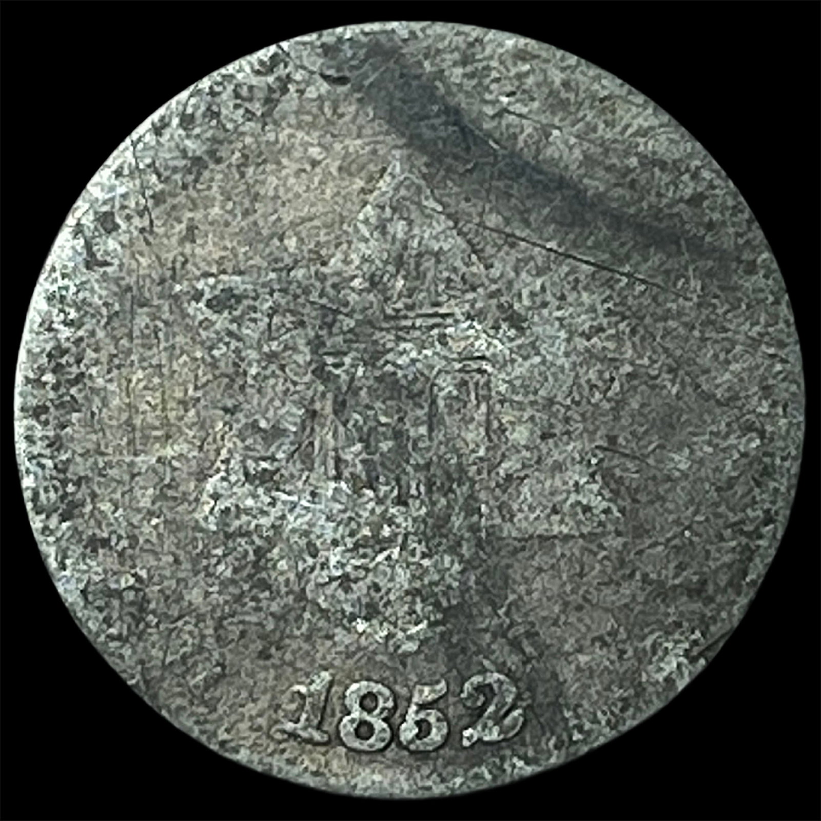 1852 Silver Three-Cent Piece NICELY CIRCULATED (1 of 2)