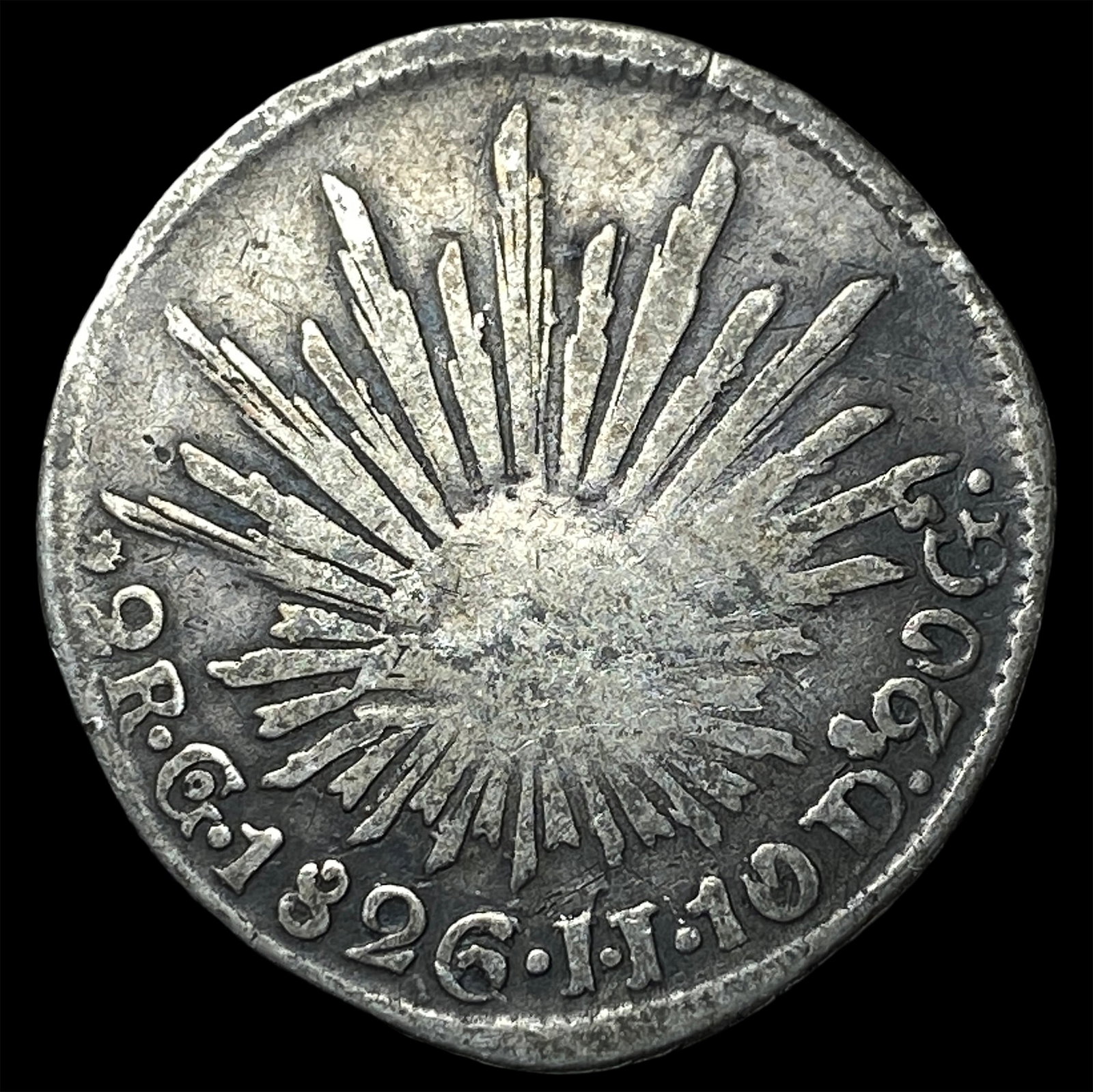 1826 GoJJ Mexico Silver 2 Reales (1 of 2)