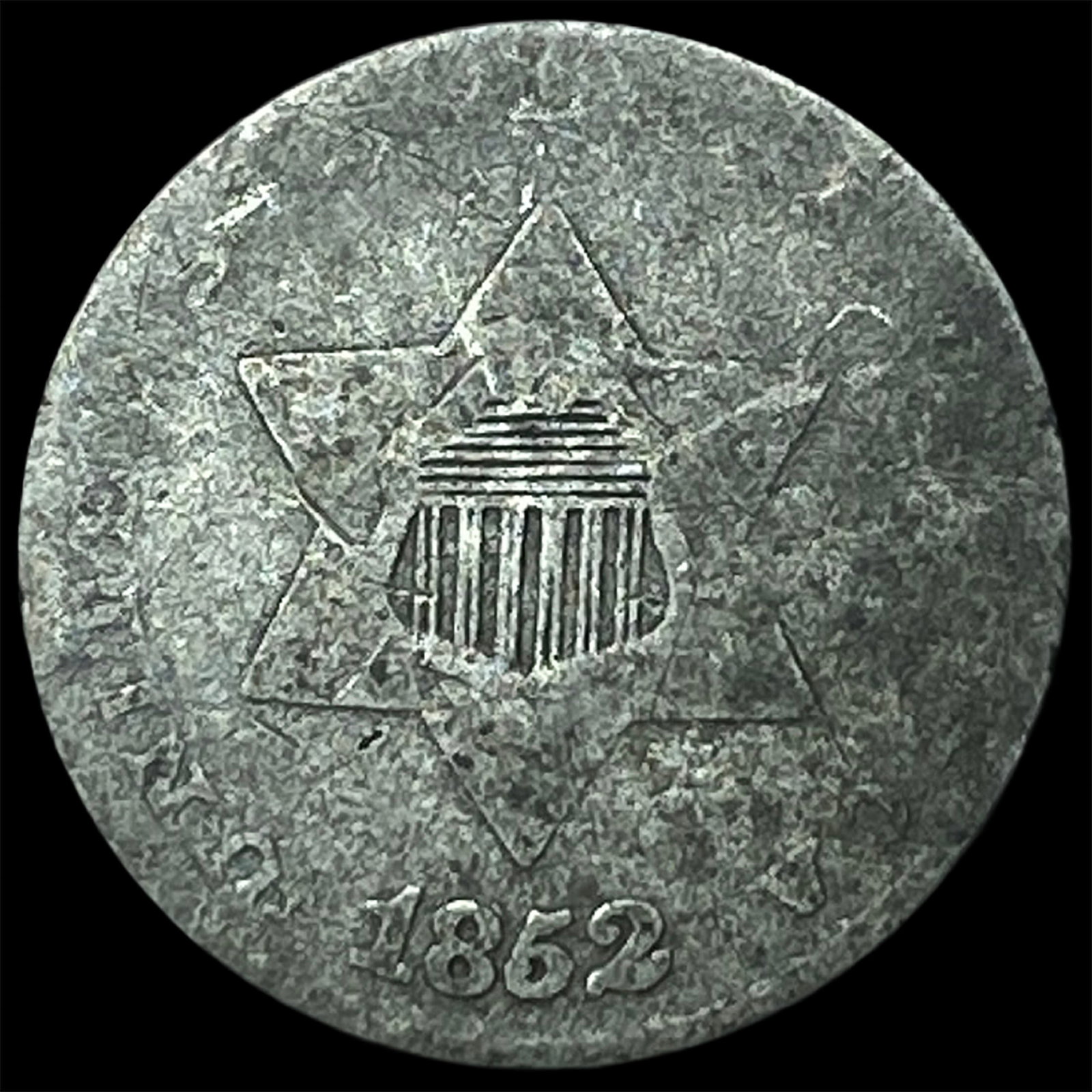1852 Silver Three-Cent Piece NICELY CIRCULATED (1 of 2)