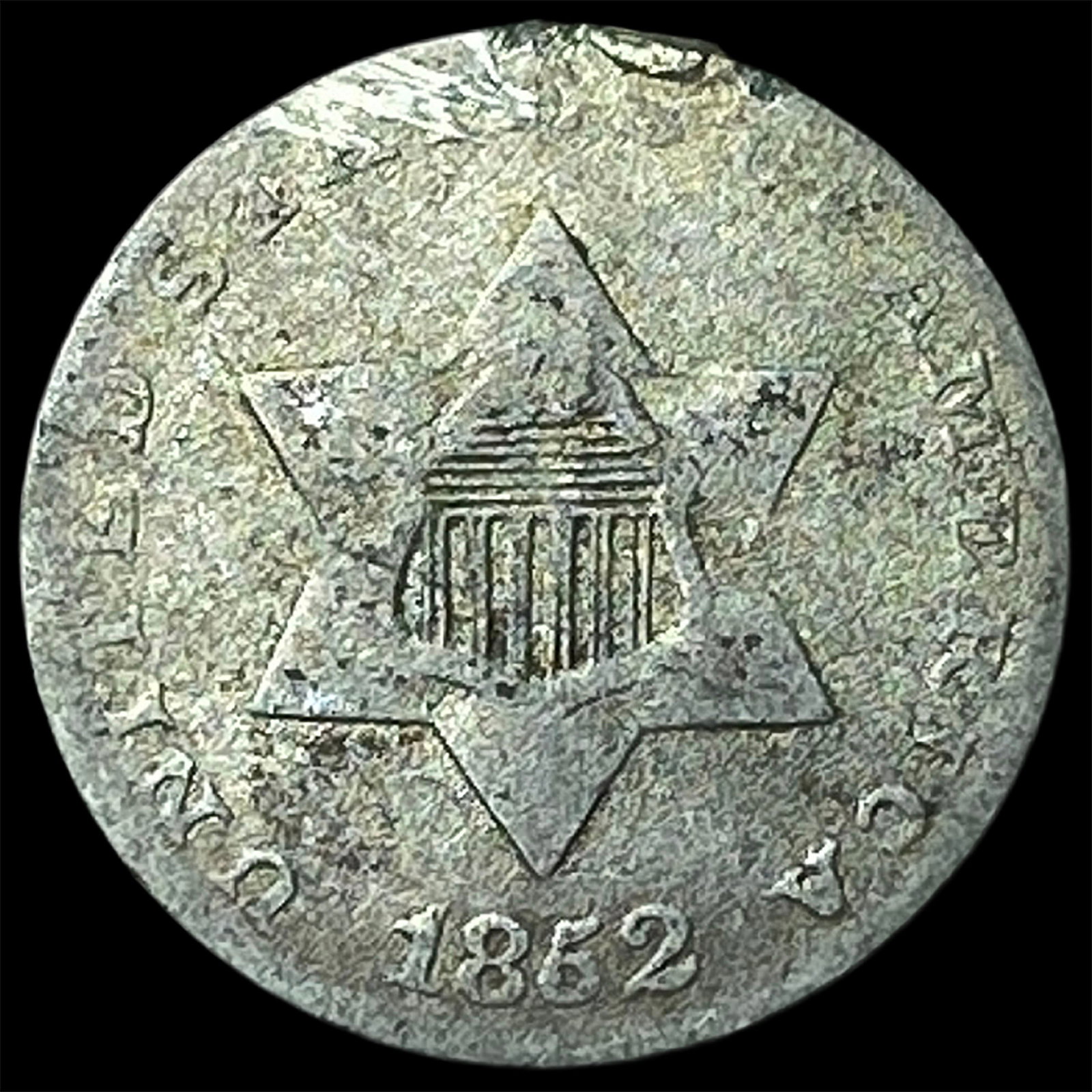 1852 Silver Three-Cent Piece NICELY CIRCULATED (1 of 2)