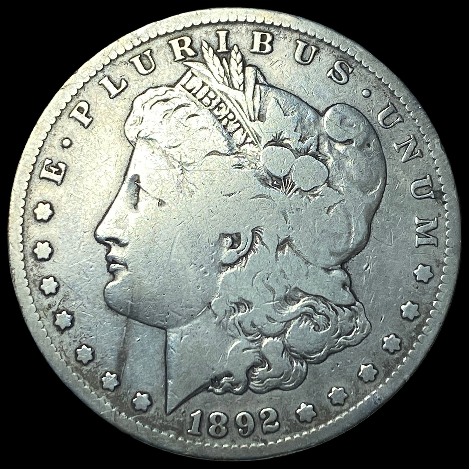 1892-S Silver Morgan Dollar LIGHTLY CIRCULATED: 1892-S Silver Morgan Dollar LIGHTLY CIRCULATED