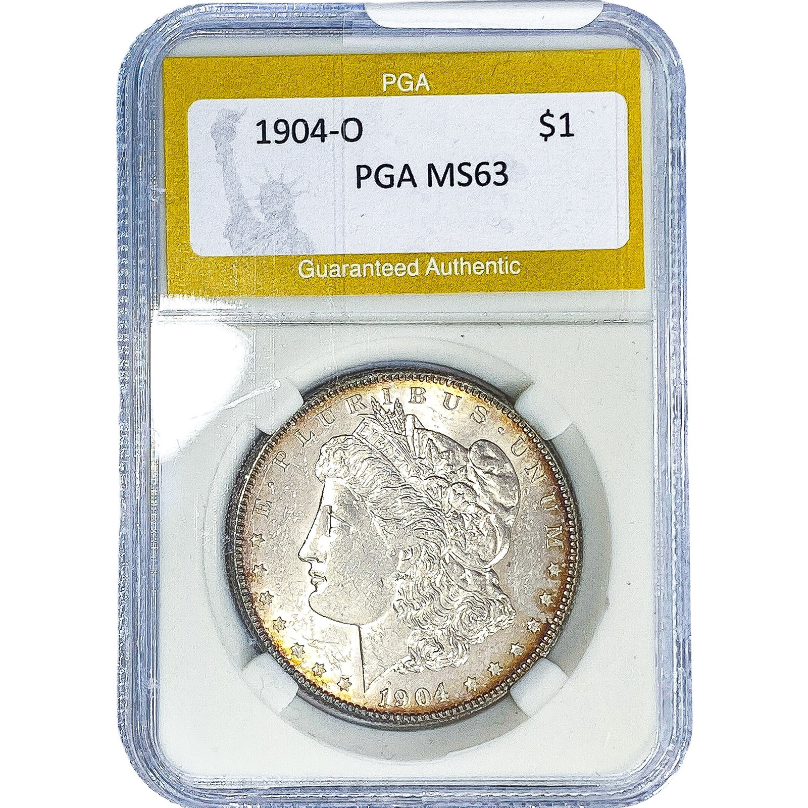 1904-O Morgan Silver Dollar PGA MS63: 1904-O Morgan Silver Dollar PGA MS63