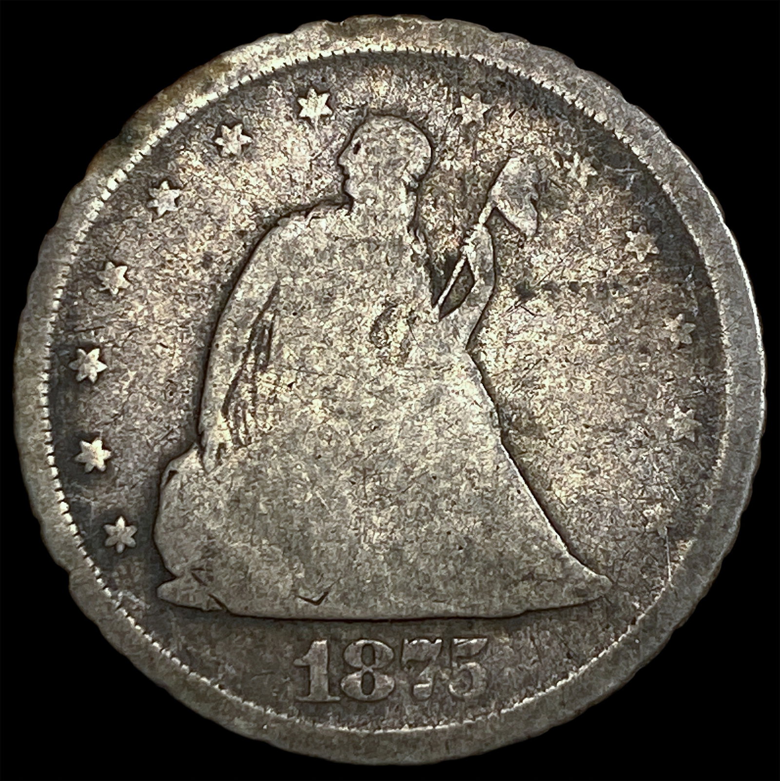 1875-S Silver Twenty Cents NICELY CIRCULATED: 1875-S Silver Twenty Cents NICELY CIRCULATED