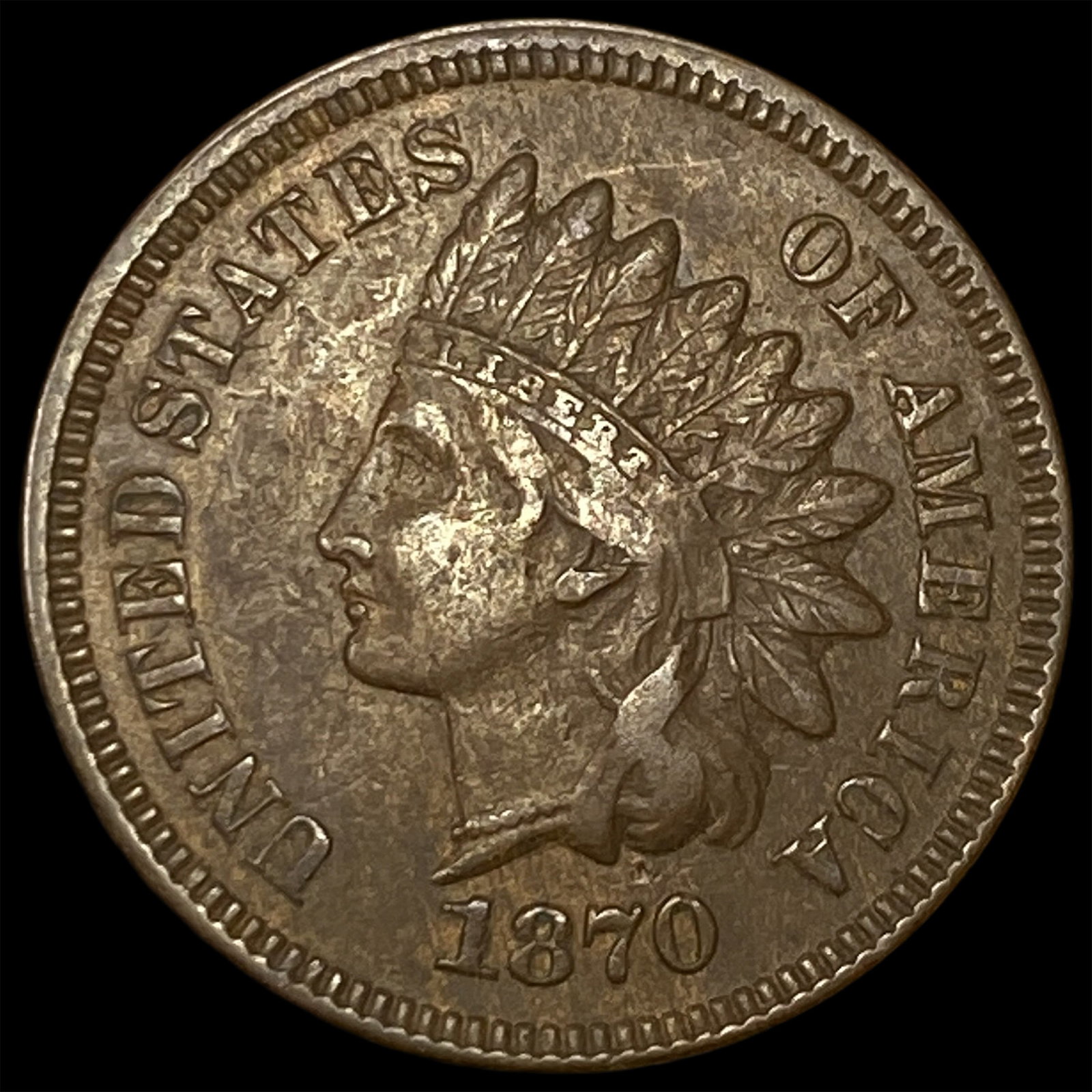 1870 Indian Head Cent NEARLY UNCIRCULATED: 1870 Indian Head Cent NEARLY UNCIRCULATED