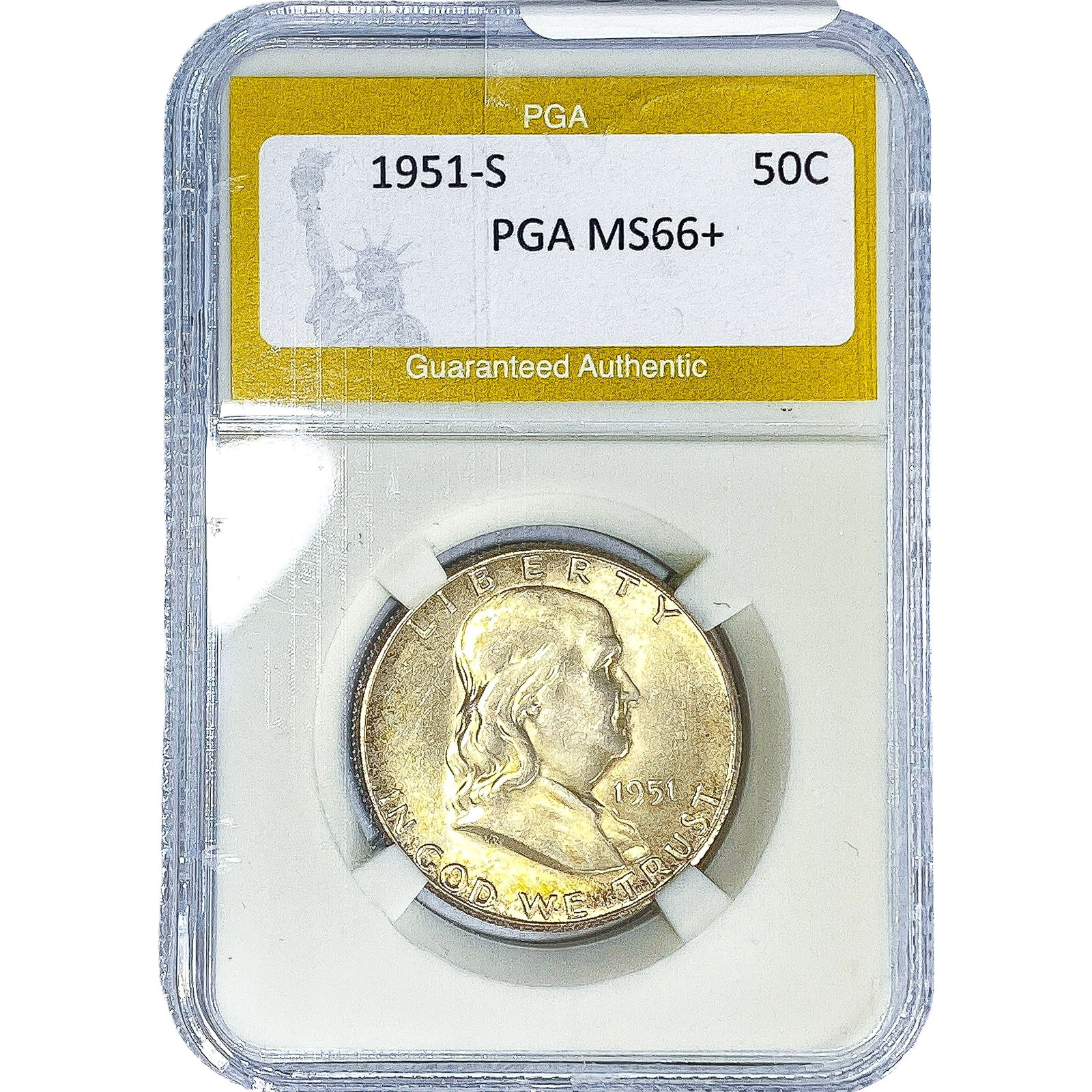 1951-S Franklin Half Dollar PGA MS66+ (1 of 2)