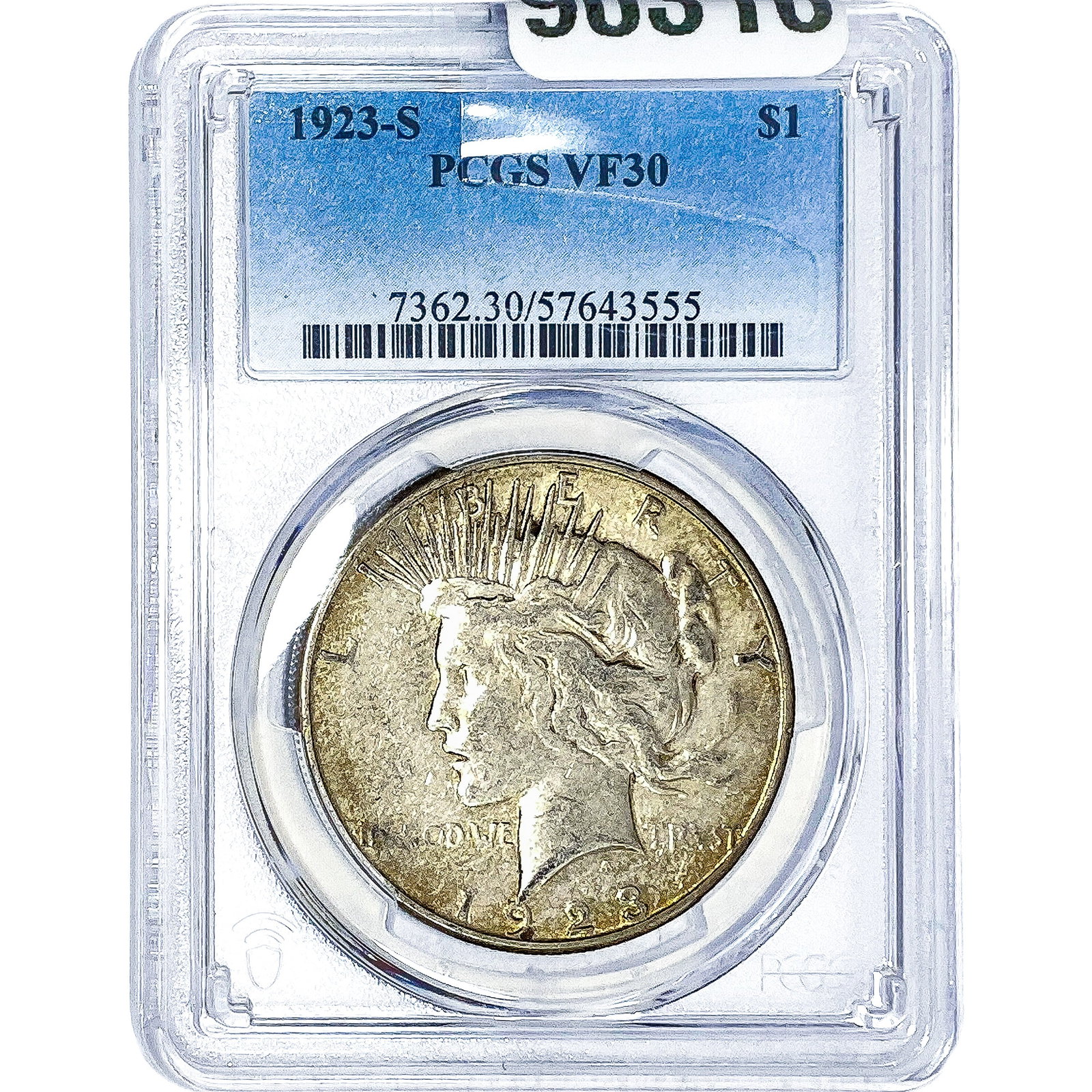 1923-S Silver Peace Dollar PCGS VF30: 1923-S Silver Peace Dollar PCGS VF30