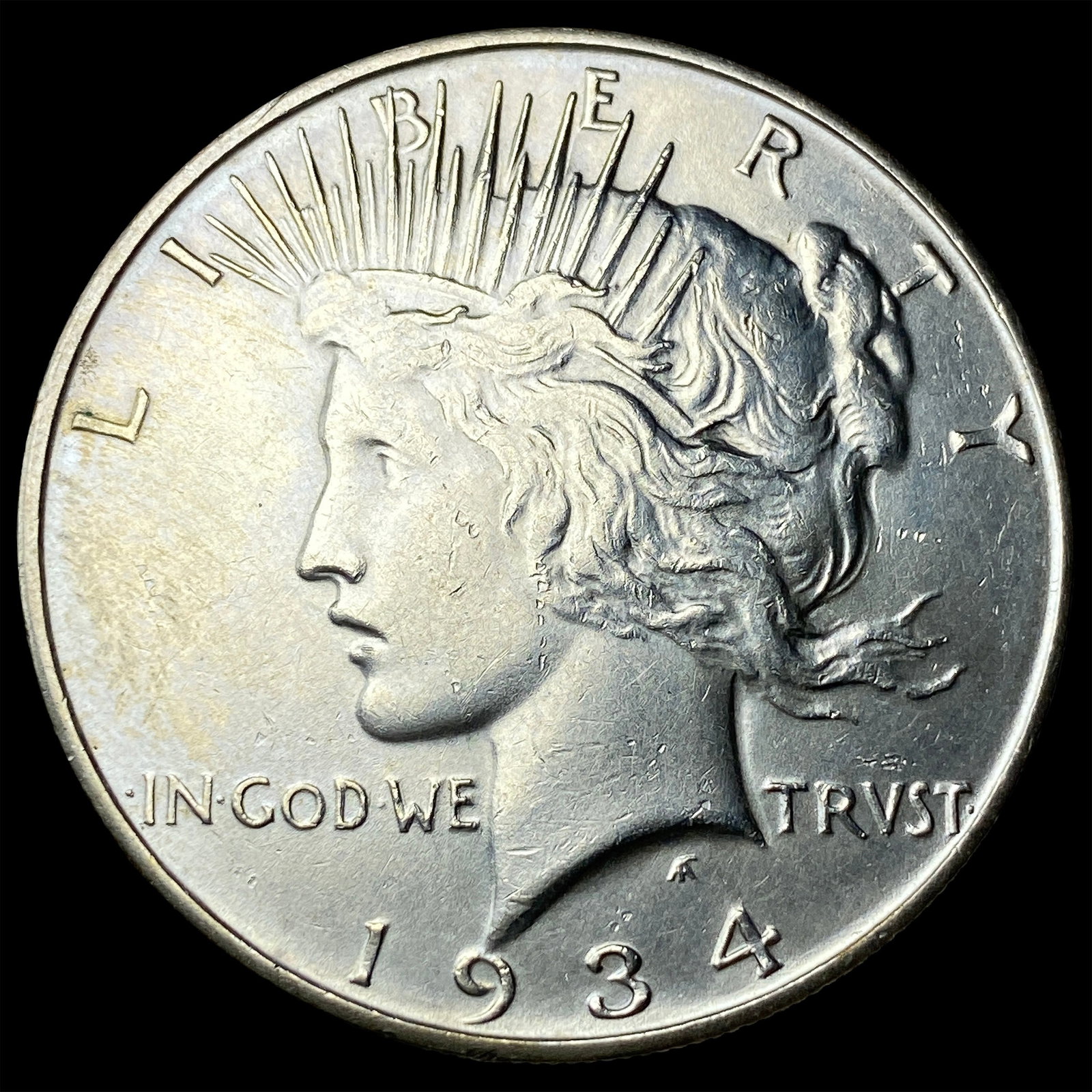 1934-D Peace Silver Dollar CLOSELY UNCIRCULATED: 1934-D Peace Silver Dollar CLOSELY UNCIRCULATED