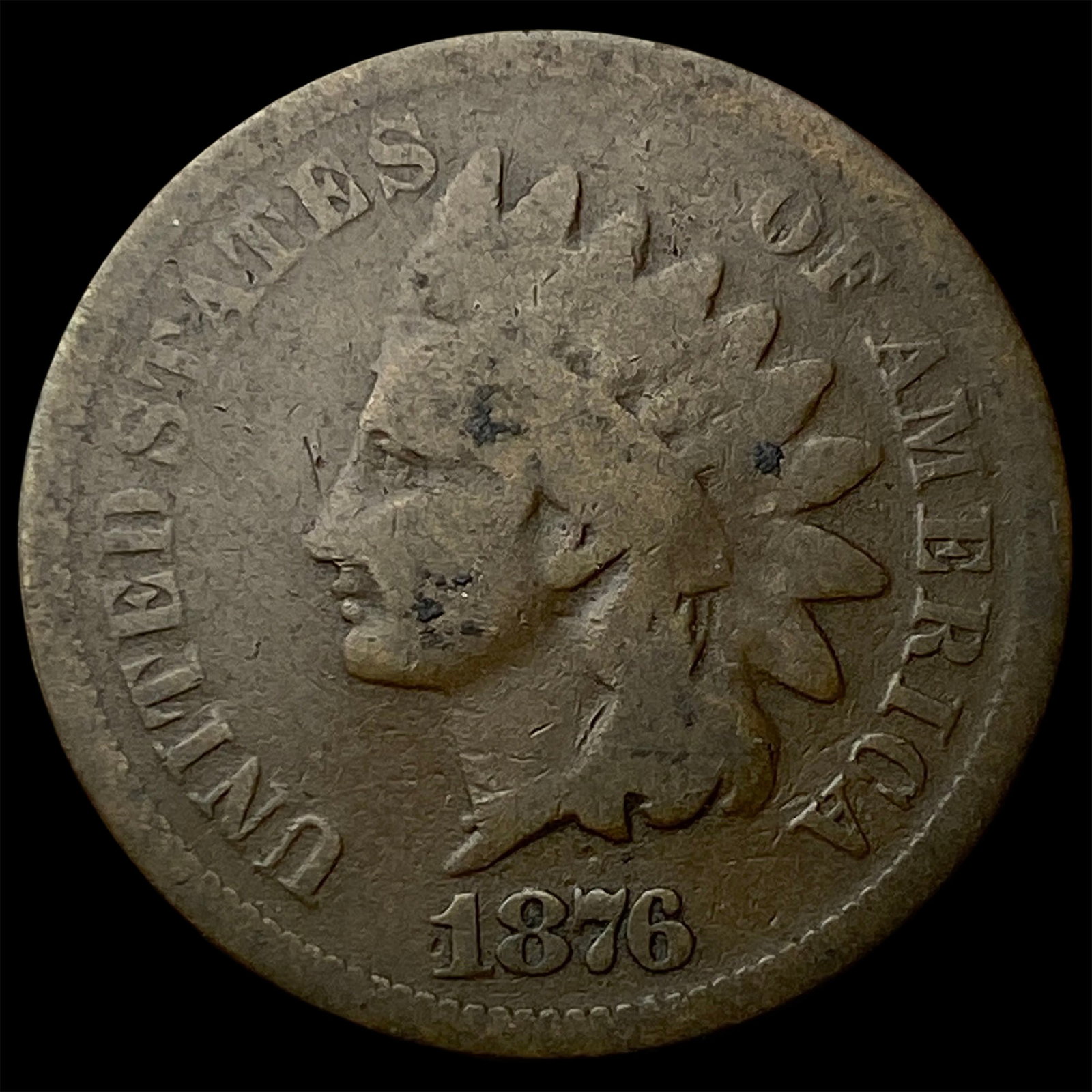 1876 Indian Head Cent LIGHTLY CIRCULATED: 1876 Indian Head Cent LIGHTLY CIRCULATED