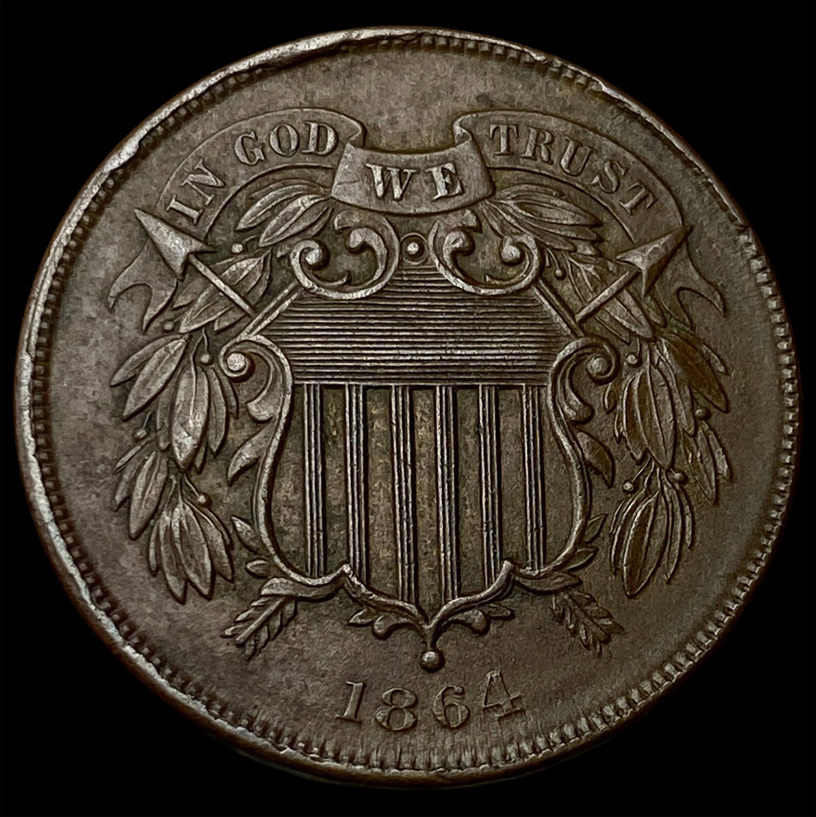 1864 Two-Cent Piece CLOSELY UNCIRCULATED (1 of 2)