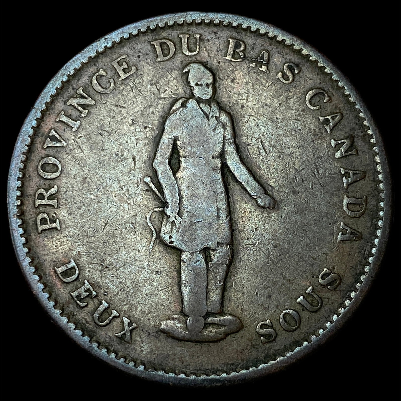 1837 Province of Lower Canada Penny NICELY CIRCULATED: 1837 Province of Lower Canada Penny NICELY CIRCULATED