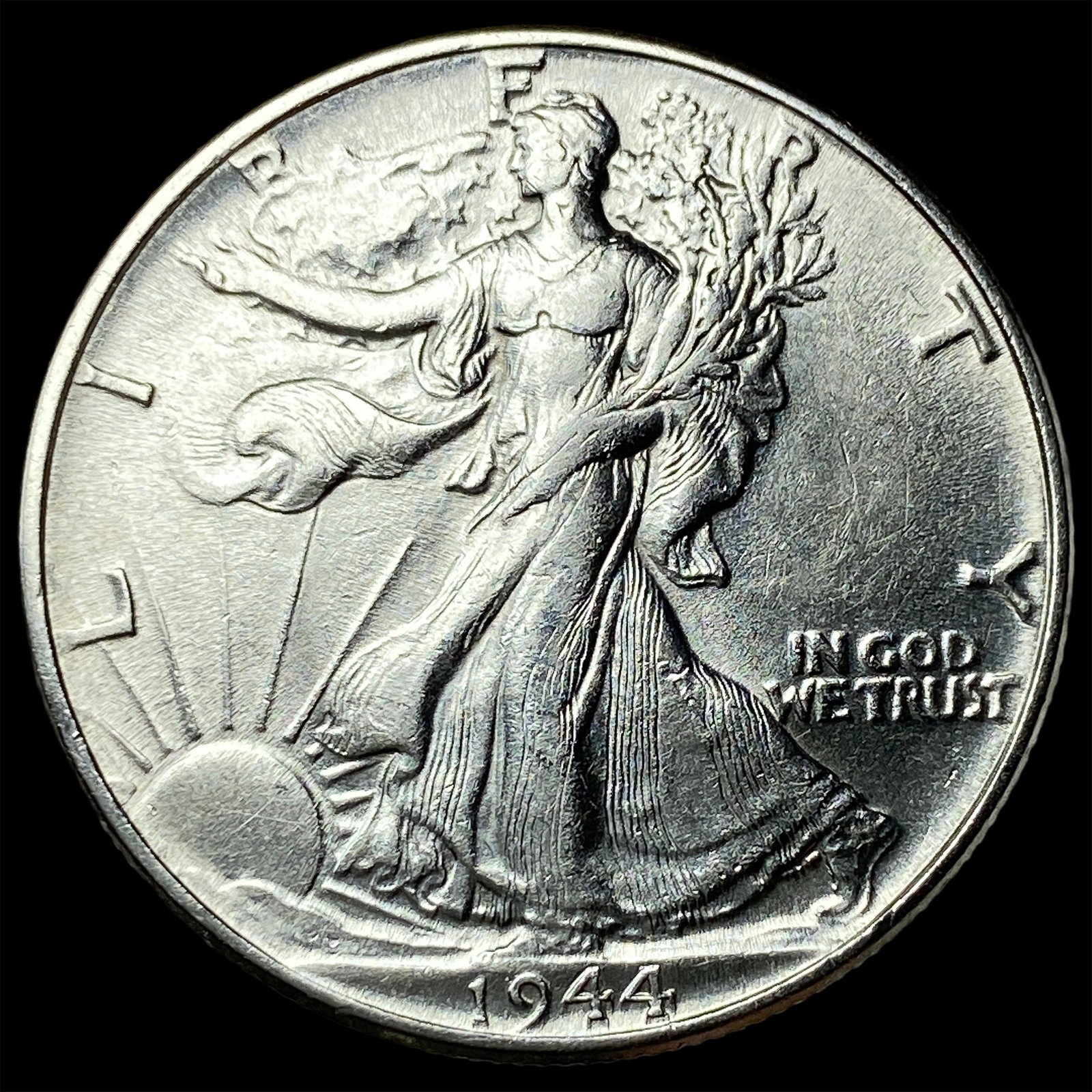 1944 Silver Walking Liberty Half Dollar CLOSELY UNCIRCULATED: 1944 Silver Walking Liberty Half Dollar CLOSELY UNCIRCULATED