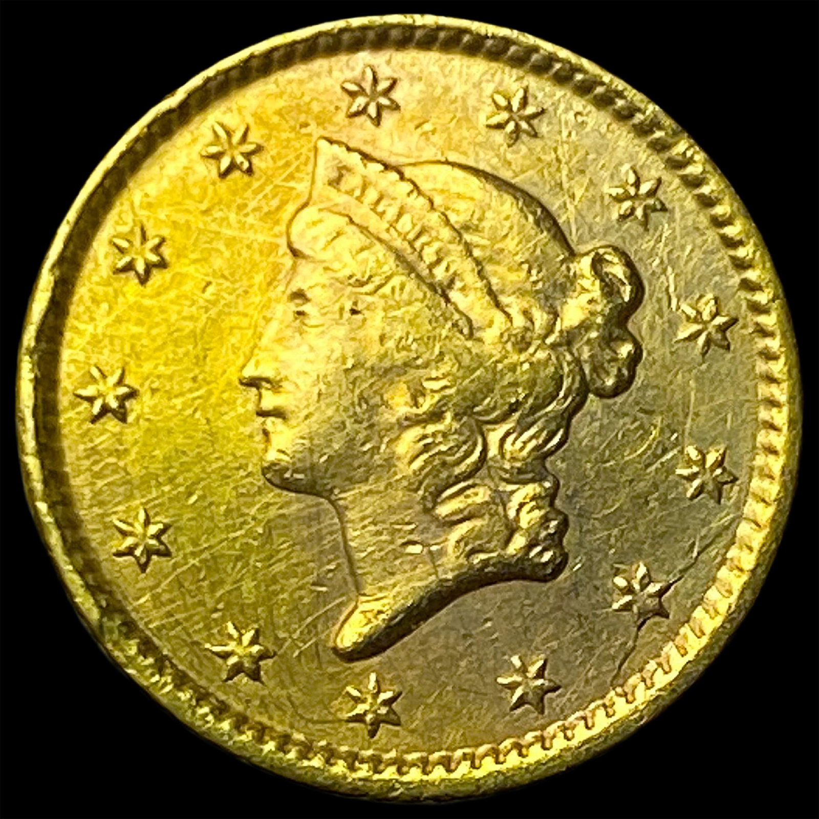 1853 Gold $1 Liberty Head Type 1 HIGH GRADE (1 of 2)