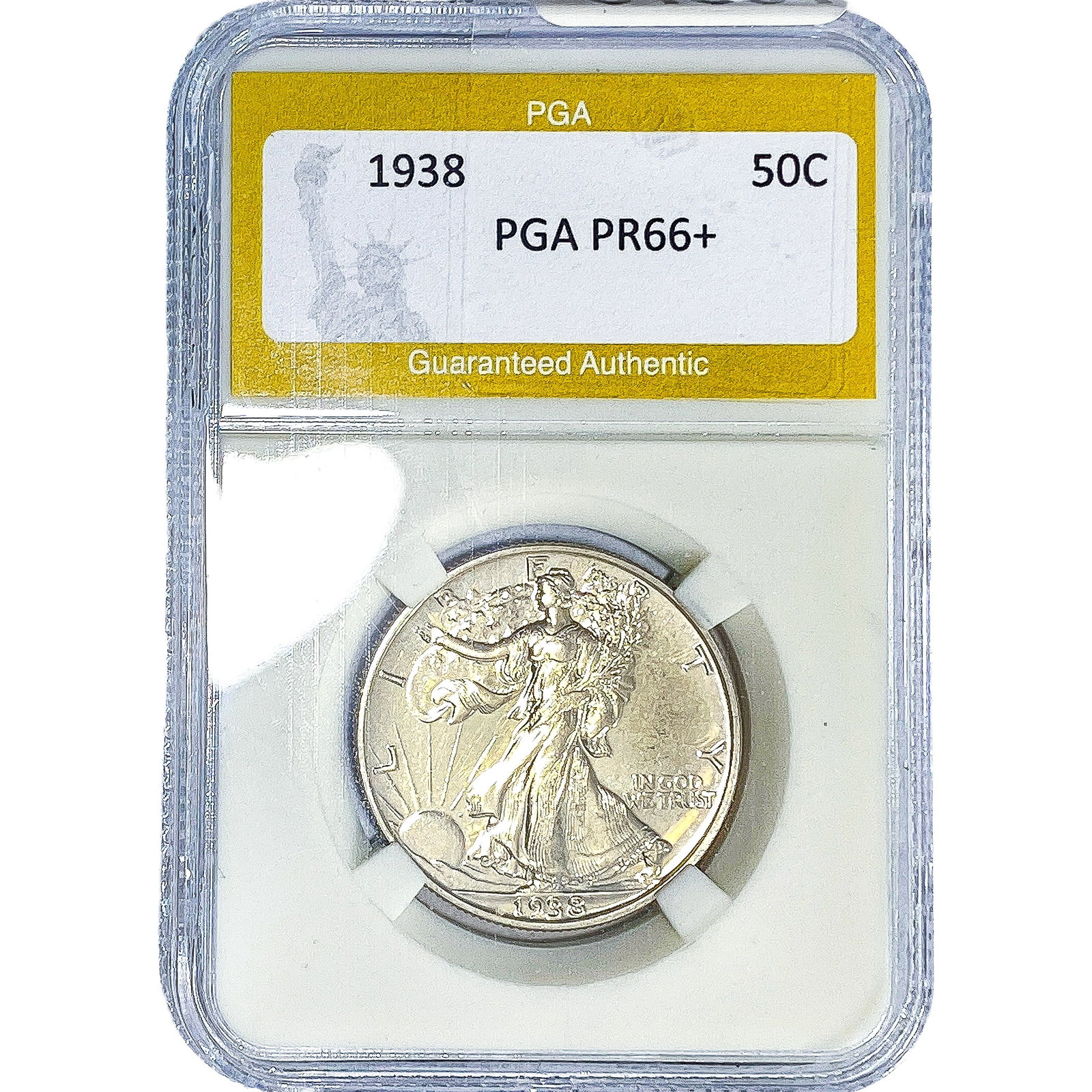 1938 Walking Liberty Half Dollar PGA PR66+: 1938 Walking Liberty Half Dollar PGA PR66+
