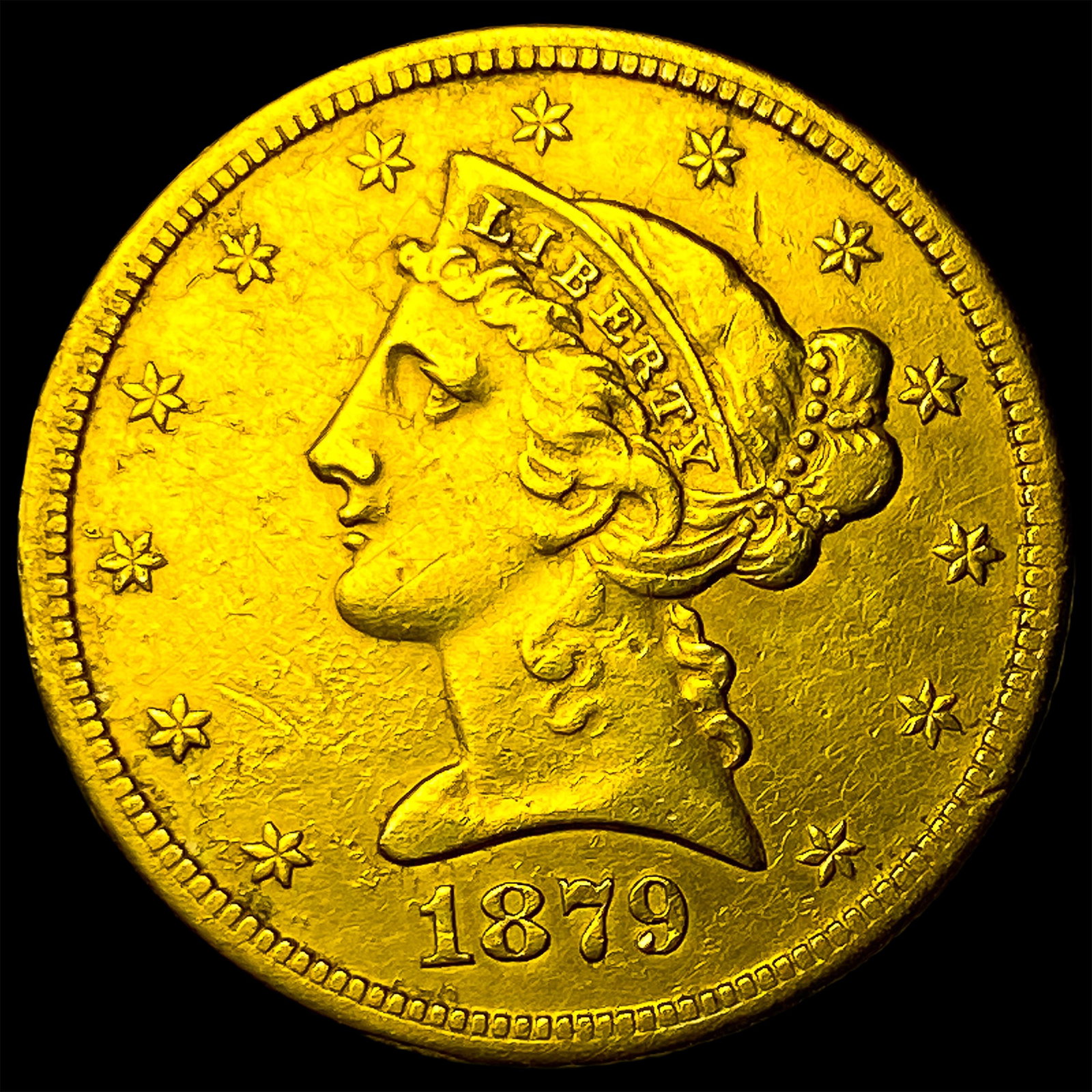1879-S Liberty Head Half Eagle $5 Gold CLOSELY UNCIRCULATED (1 of 2)