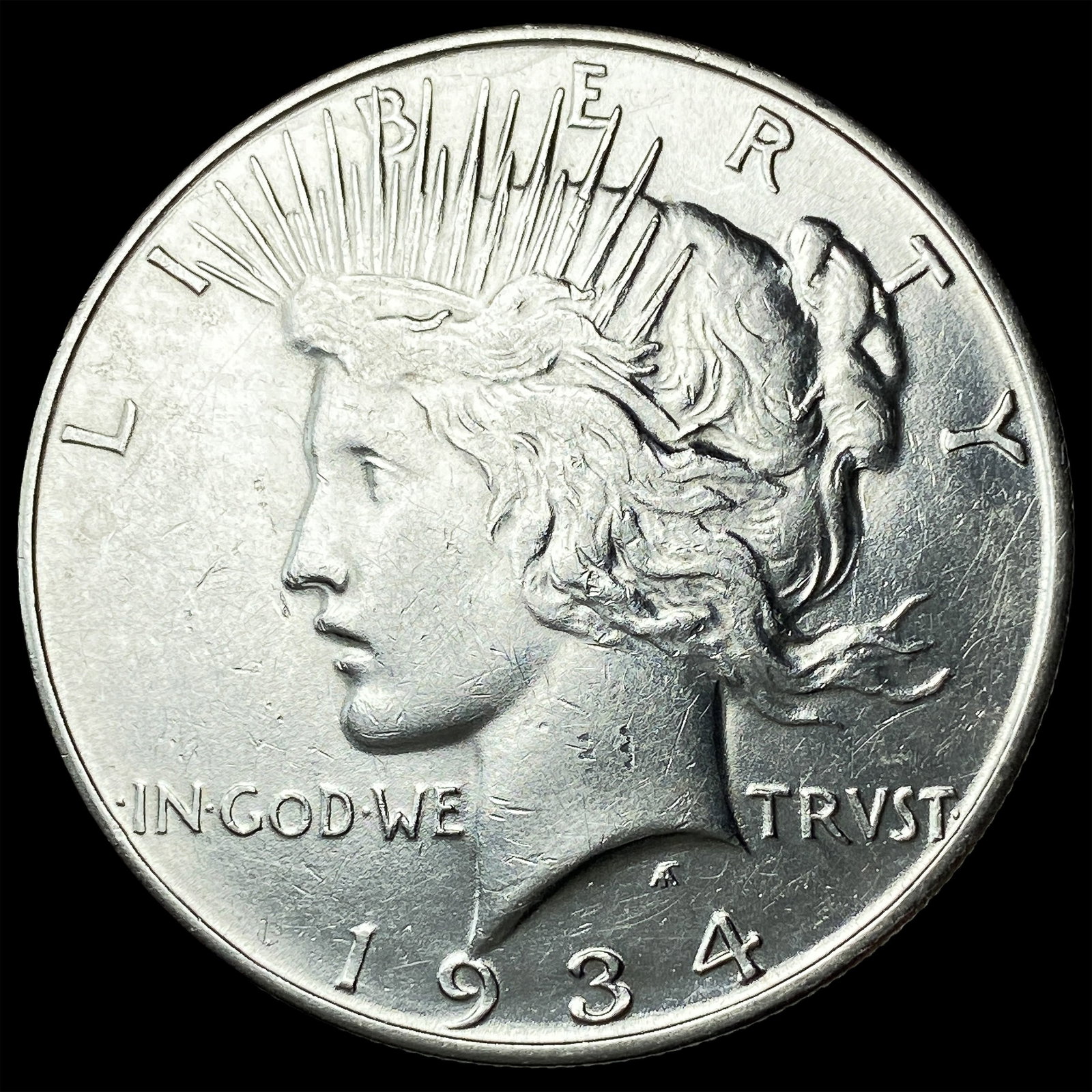 1934-D Peace Silver Dollar CHOICE AU: 1934-D Peace Silver Dollar CHOICE AU