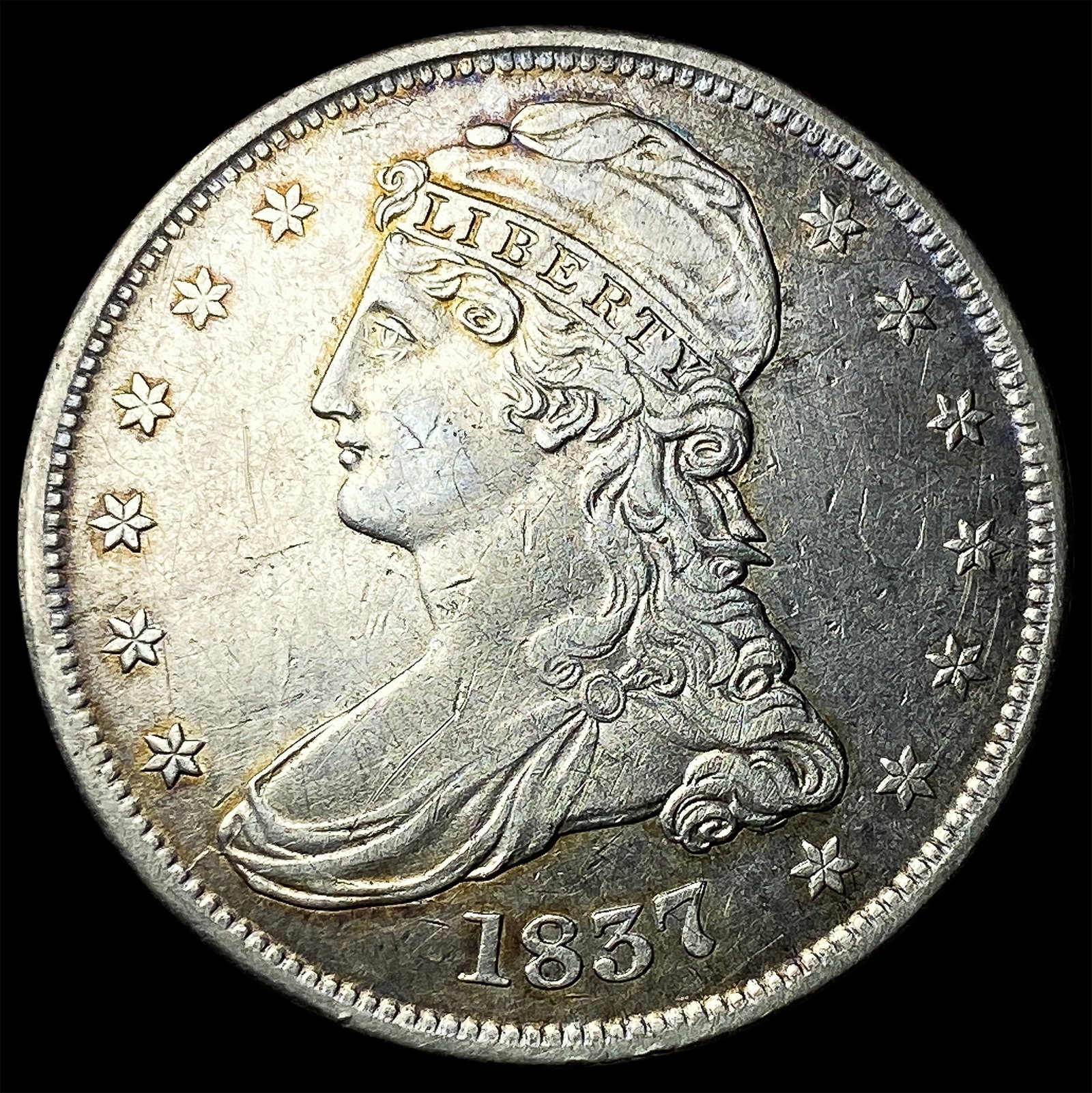 1837 Capped Bust Half Dollar CLOSELY UNCIRCULATED (1 of 2)