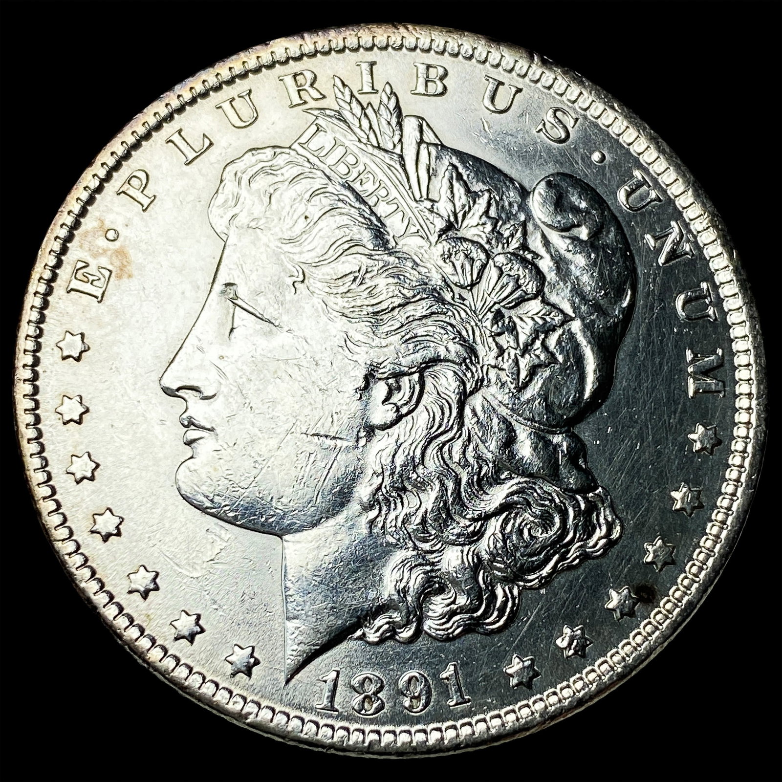 1891 Morgan Silver Dollar CLOSELY UNCIRCULATED: 1891 Morgan Silver Dollar CLOSELY UNCIRCULATED