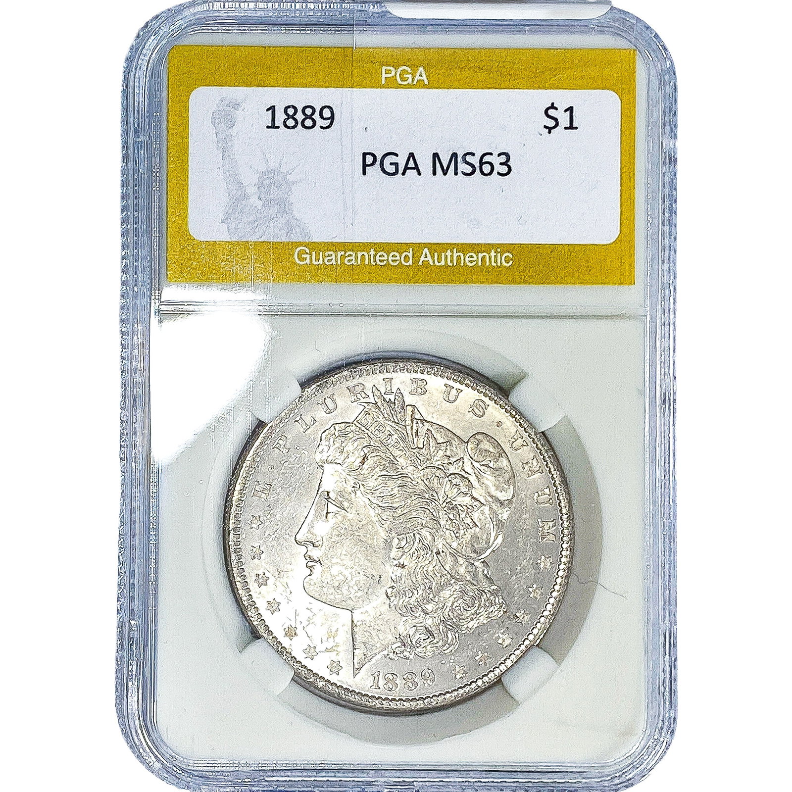 1889 Morgan Silver Dollar PGA MS63: 1889 Morgan Silver Dollar PGA MS63
