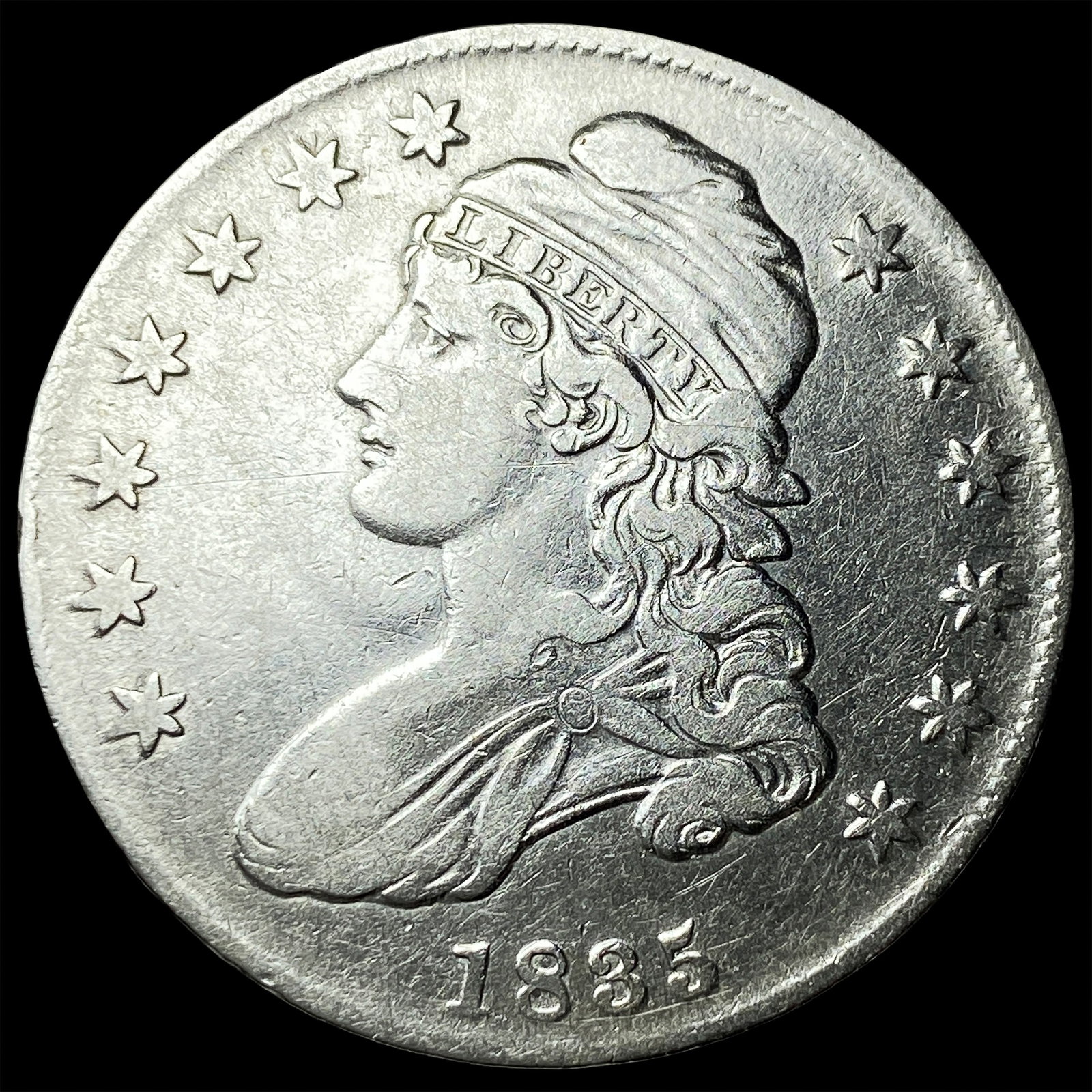 1835 Capped Bust Half Dollar NEARLY UNCIRCULATED: 1835 Capped Bust Half Dollar NEARLY UNCIRCULATED
