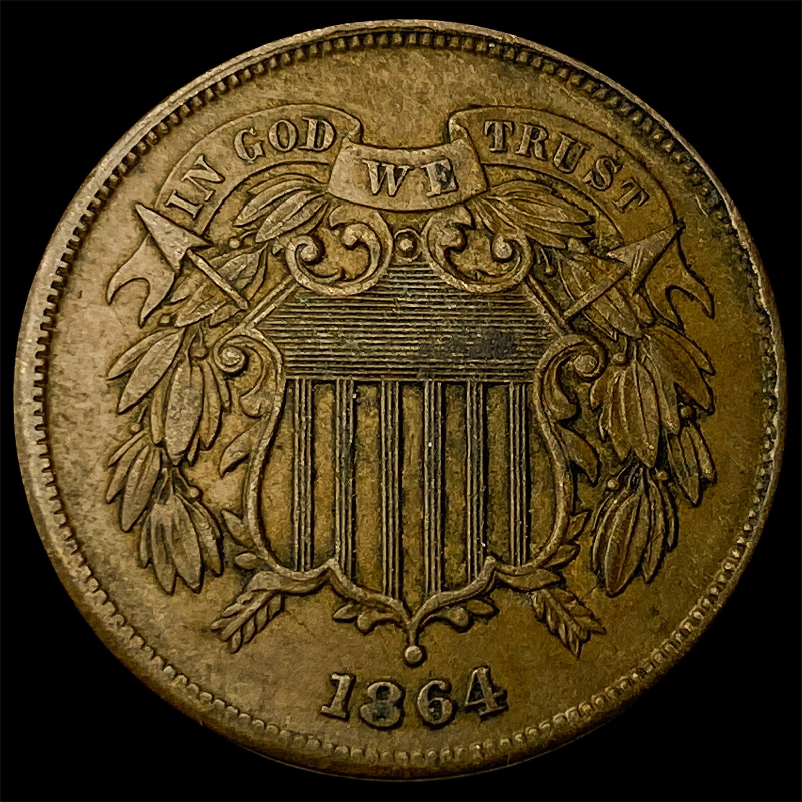 1864 Two-Cent Piece CLOSELY UNCIRCULATED (1 of 2)