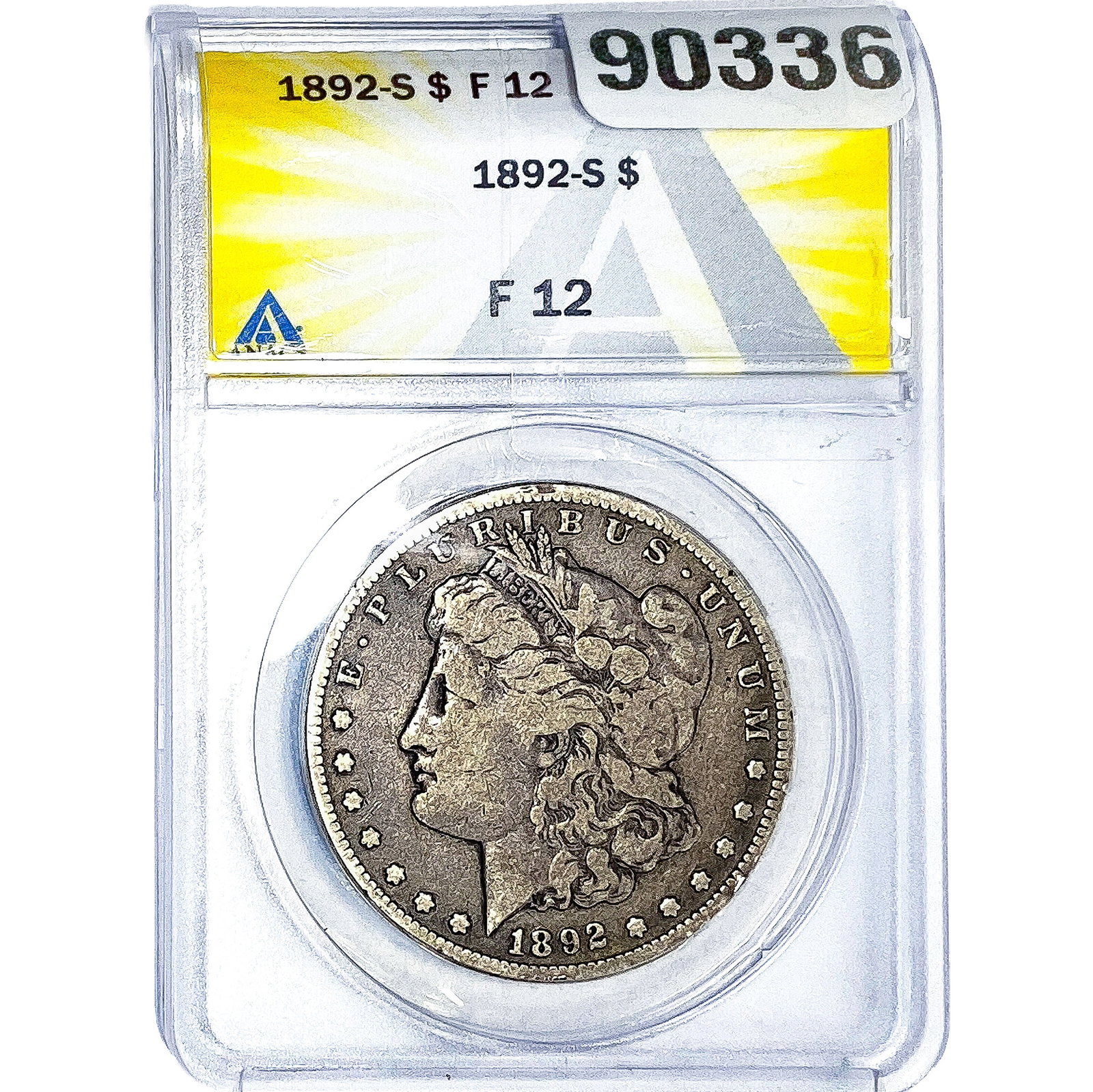 1892-S Morgan Silver Dollar ANACS F12: 1892-S Morgan Silver Dollar ANACS F12
