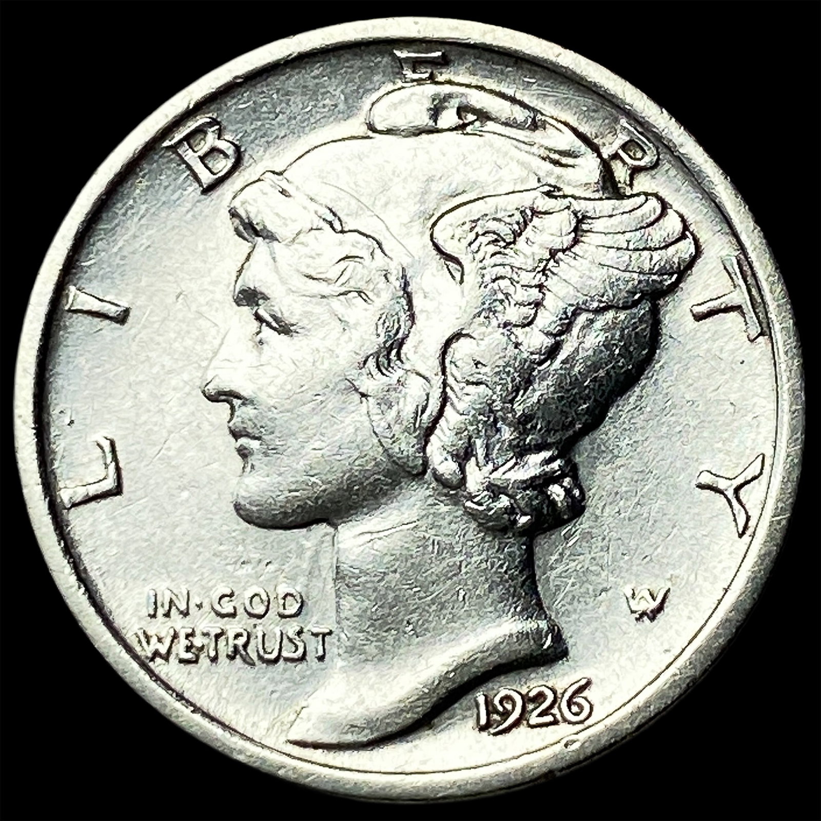 1926-D Silver Mercury Dime CLOSELY UNCIRCULATED: 1926-D Silver Mercury Dime CLOSELY UNCIRCULATED