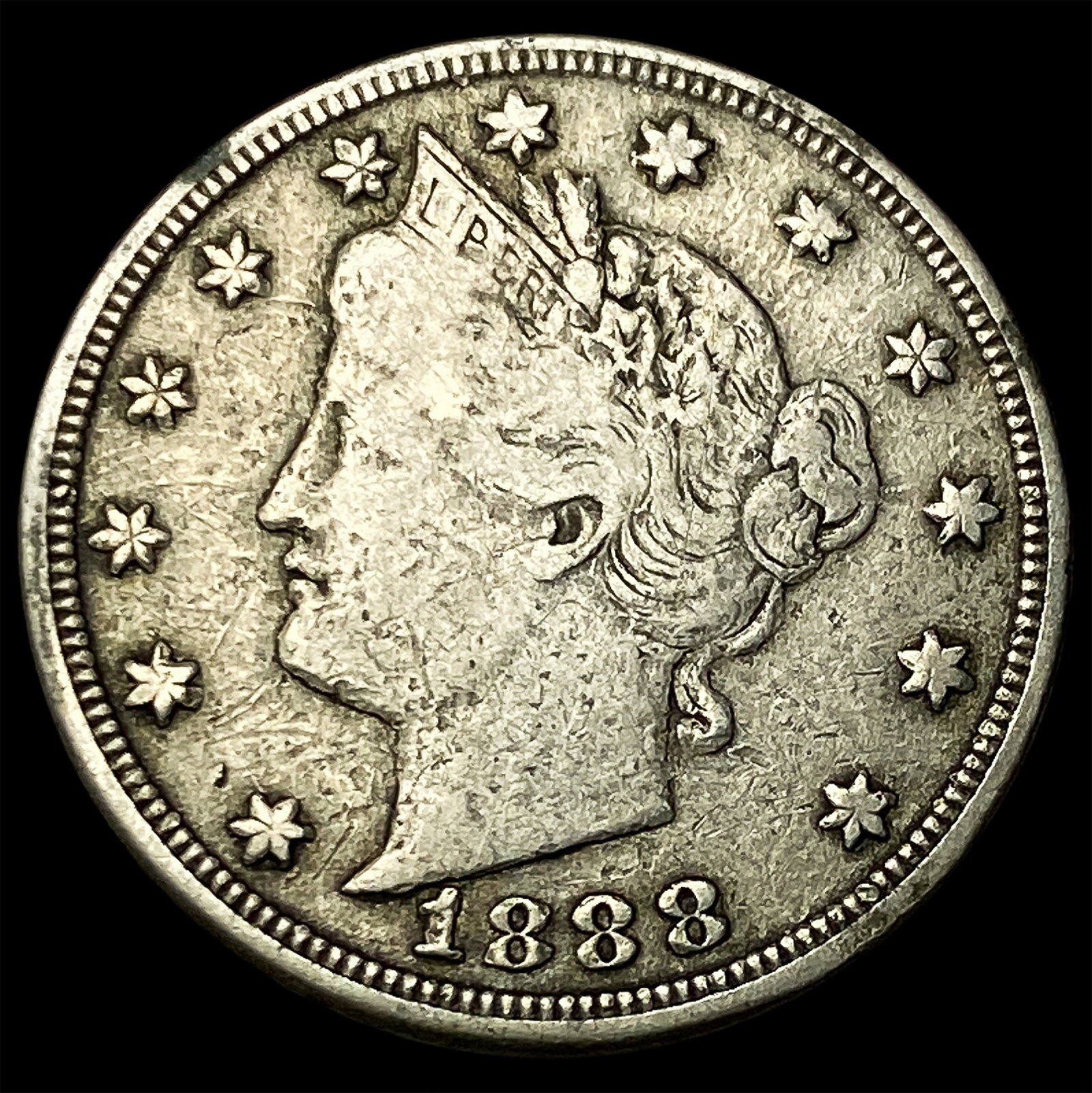 1888 Liberty Head Nickel ABOUT UNCIRCULATED: 1888 Liberty Head Nickel ABOUT UNCIRCULATED
