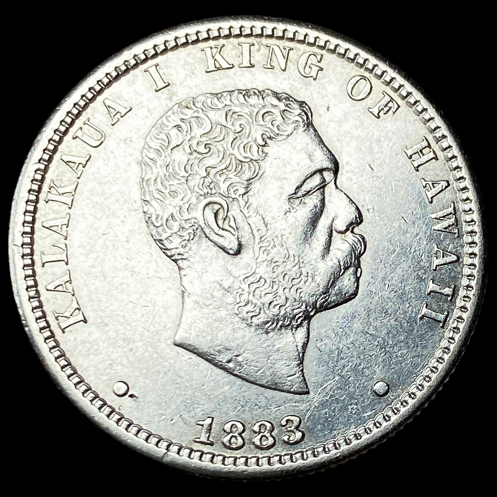 1883 Silver 1/4 Dollar Hawaii CLOSELY UNCIRCULATED: 1883 Silver 1/4 Dollar Hawaii CLOSELY UNCIRCULATED