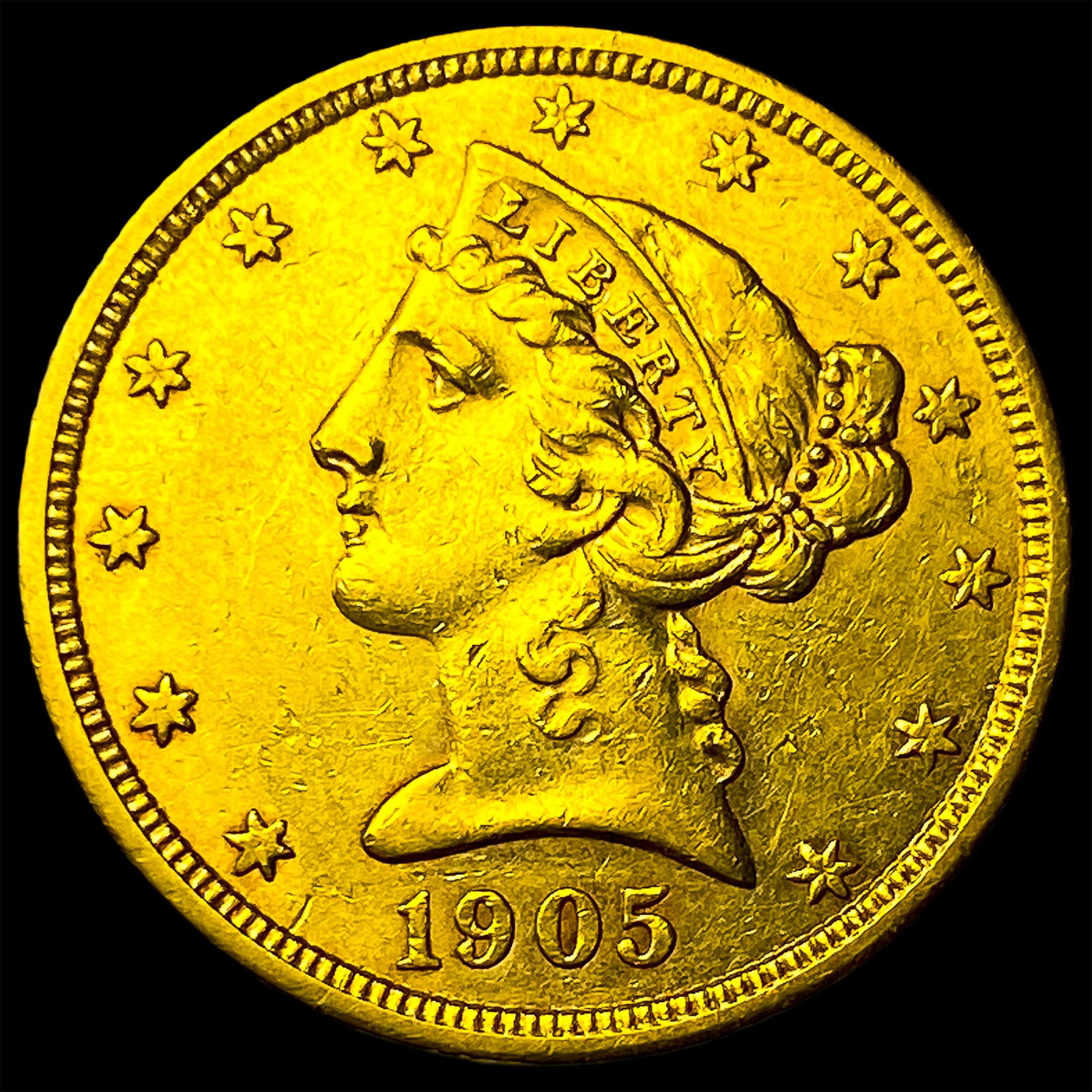 1905-S Liberty Head Half Eagle $5 Gold UNCIRCULATED: 1905-S Liberty Head Half Eagle $5 Gold UNCIRCULATED