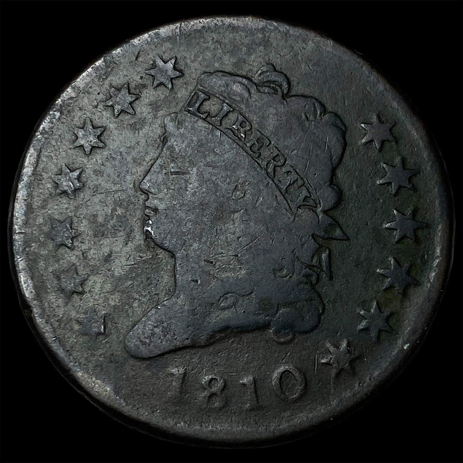 1810 Classic Head Large Cent NICELY CIRCULATED: 1810 Classic Head Large Cent NICELY CIRCULATED